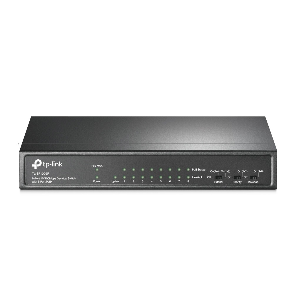 TP-Link Netzwerk-Switch »TL-SF1009P 9-Port 10/100Mbps (8x PoE+) Switch«