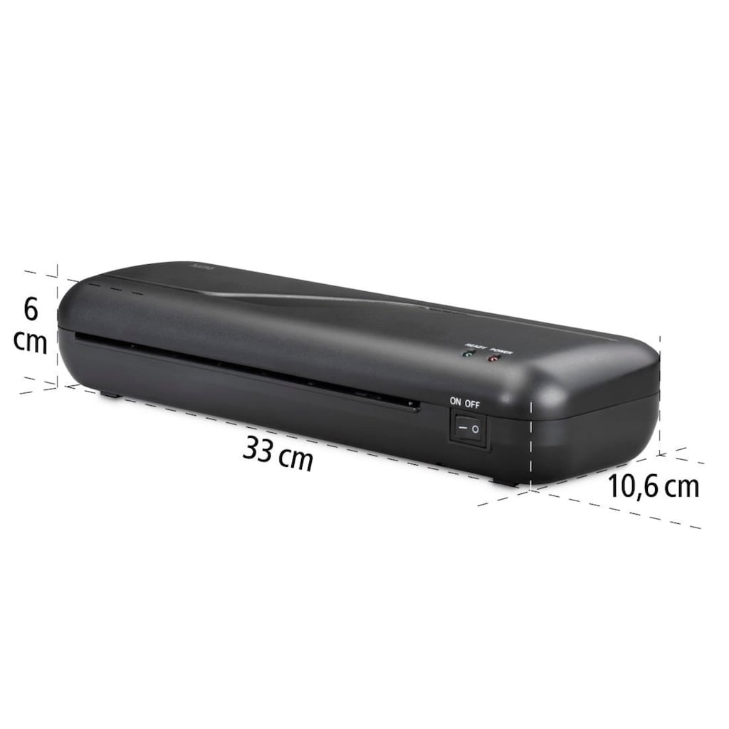 Hama Laminiergerät »Laminator 4in1-Set für DIN A4, 2 Rollen, Tischgerät, schwarz«