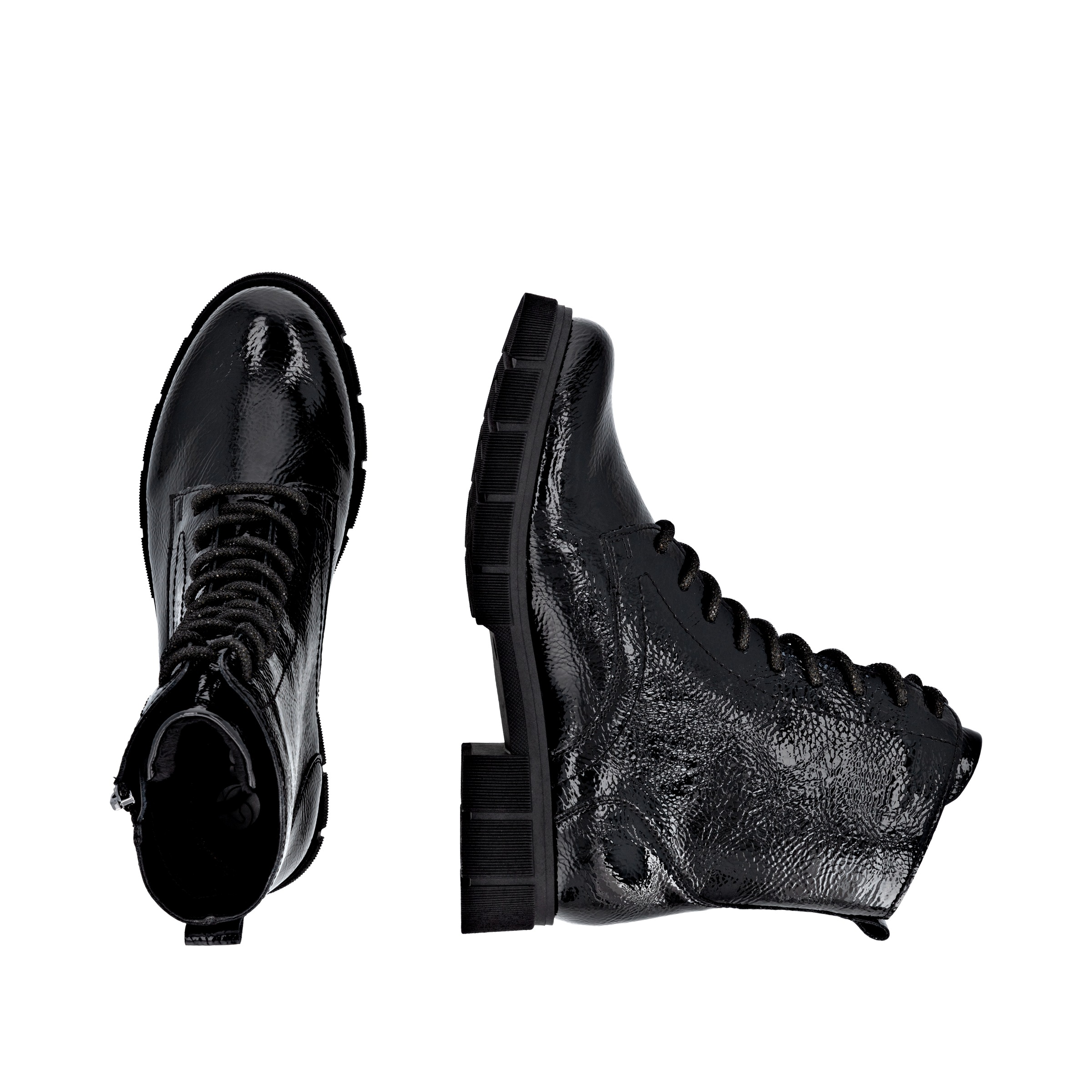 Remonte Schnürstiefelette, Schnürboots, Stiefelette, Profilsohle, mit Glitzer-Schnürsenkel
