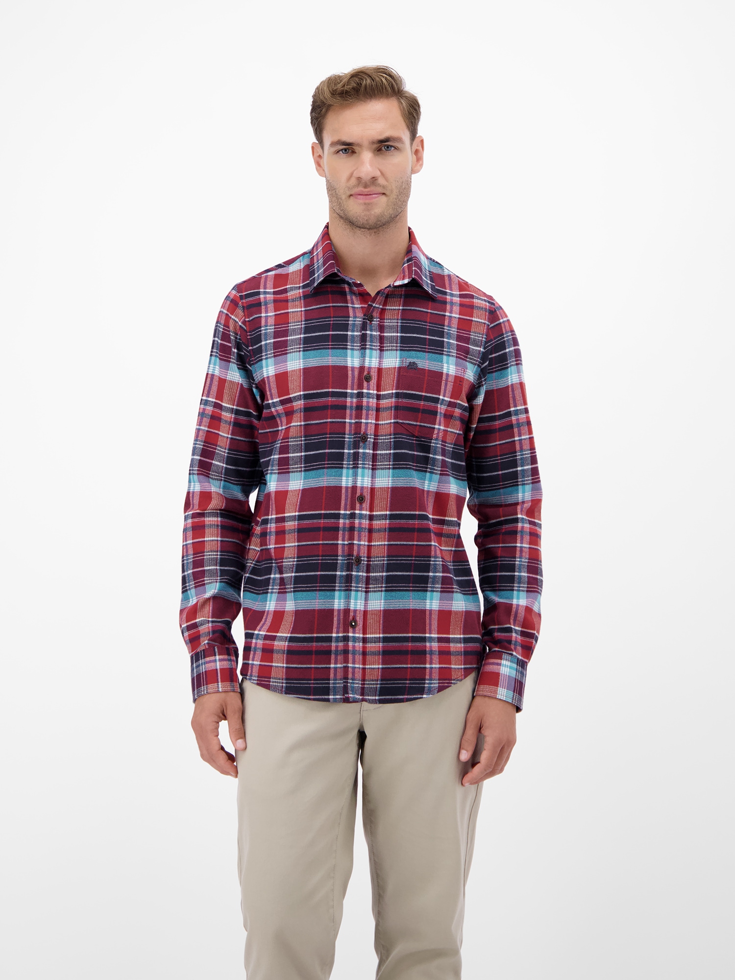 LERROS Flanellhemd "LERROS Modisches Karohemd aus Flanell" günstig online kaufen