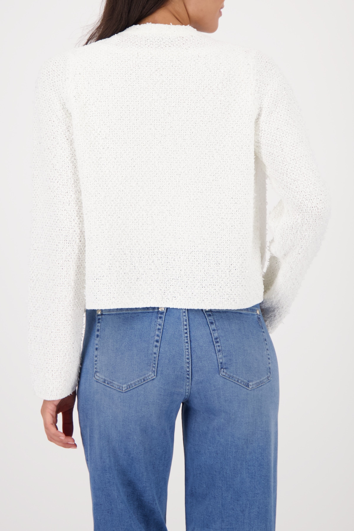 Monari Strickjacke »Jacke Strickjacke Fransen« Regular fit mit Fransen