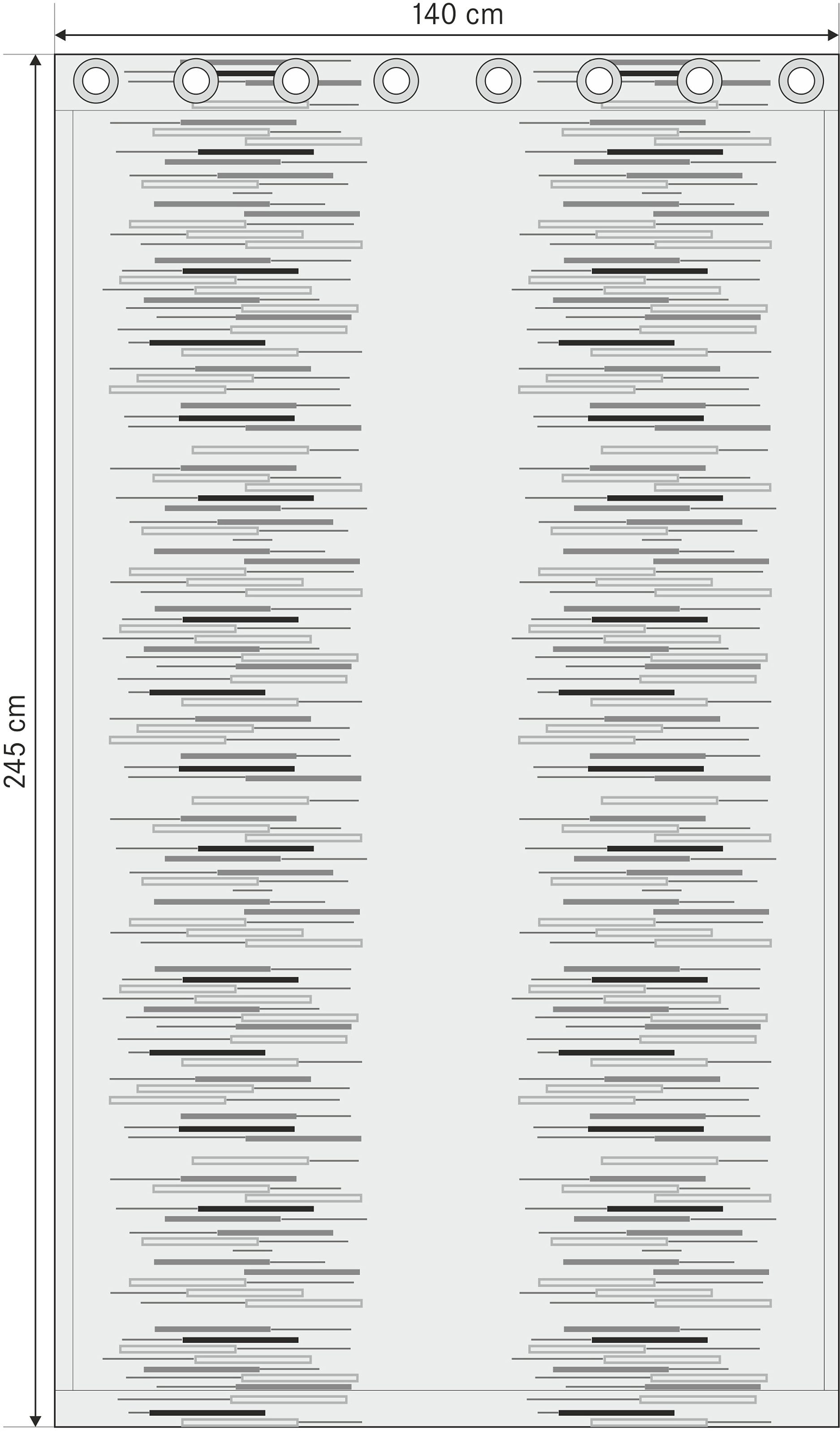 Thumbnail - Happy Home Gardine "LORNA" Ösen 1 Stk. tlg. HxB: 245x140