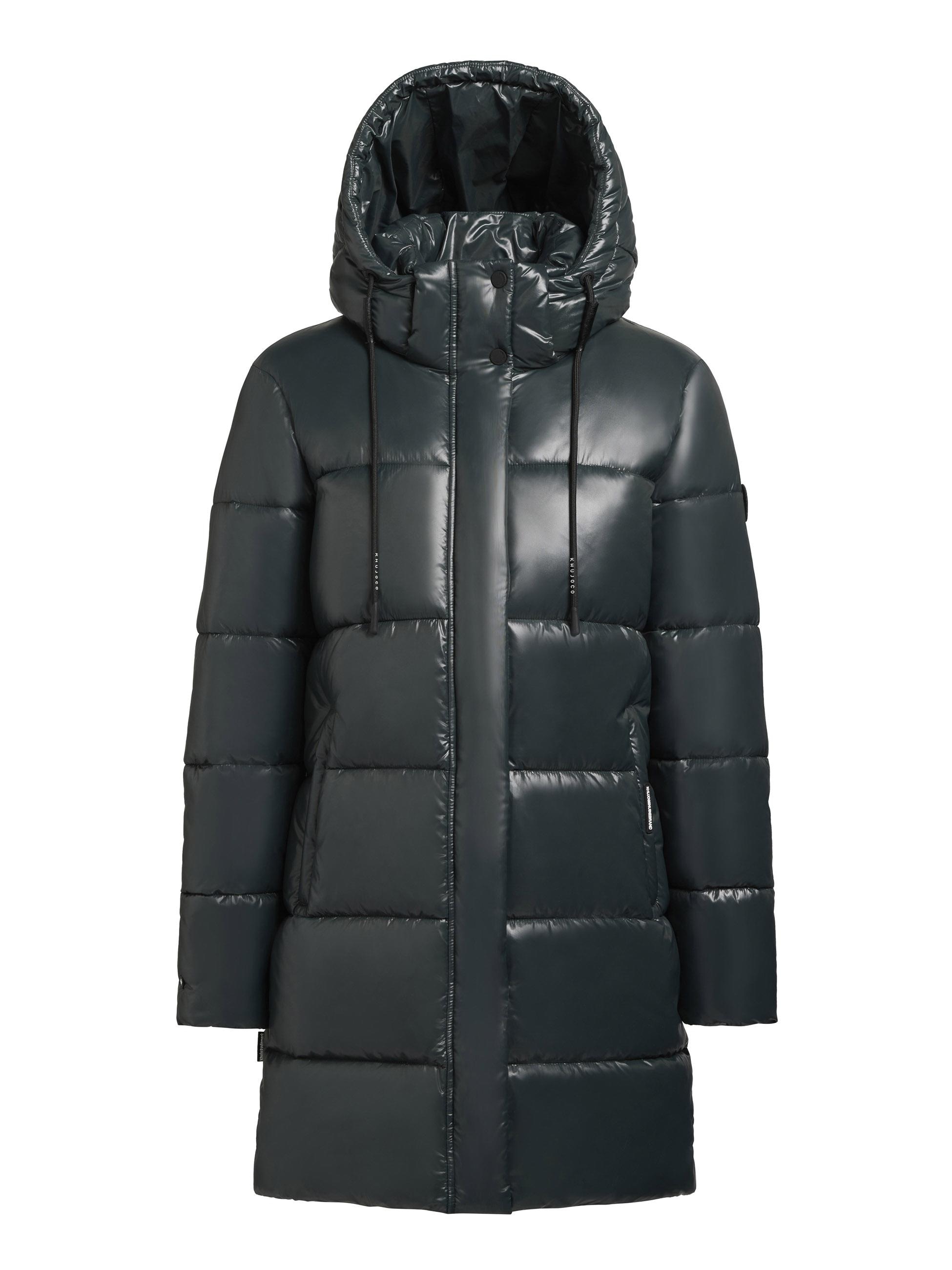 khujo Steppjacke »Jadet2-YM«, mit Kapuze, Schimmernder Winter Kurzmantel mit abnehmbarer Kapuze