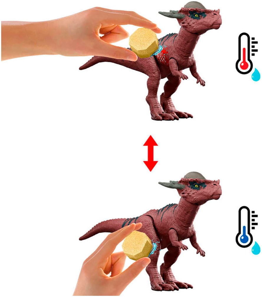 Mattel® Spielwelt »Jurassic World, Dino Reveal, Deluxe Battle Pack, sortierte Lieferung«, Dinos mit Farbwechsel