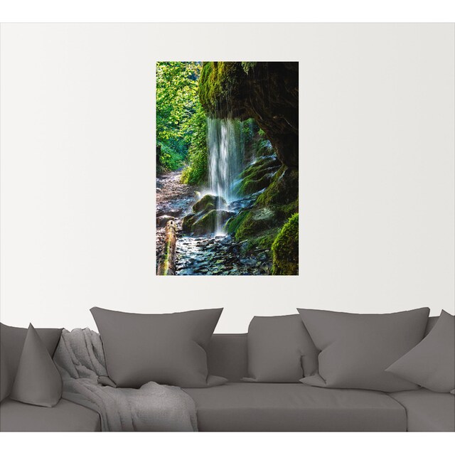 Artland Wandbild »Moosbedeckter Wasserfall«, Wasserfallbilder, (1 St.), als  Alubild, Leinwandbild, Wandaufkleber oder Poster in versch. Größen  bestellen | BAUR