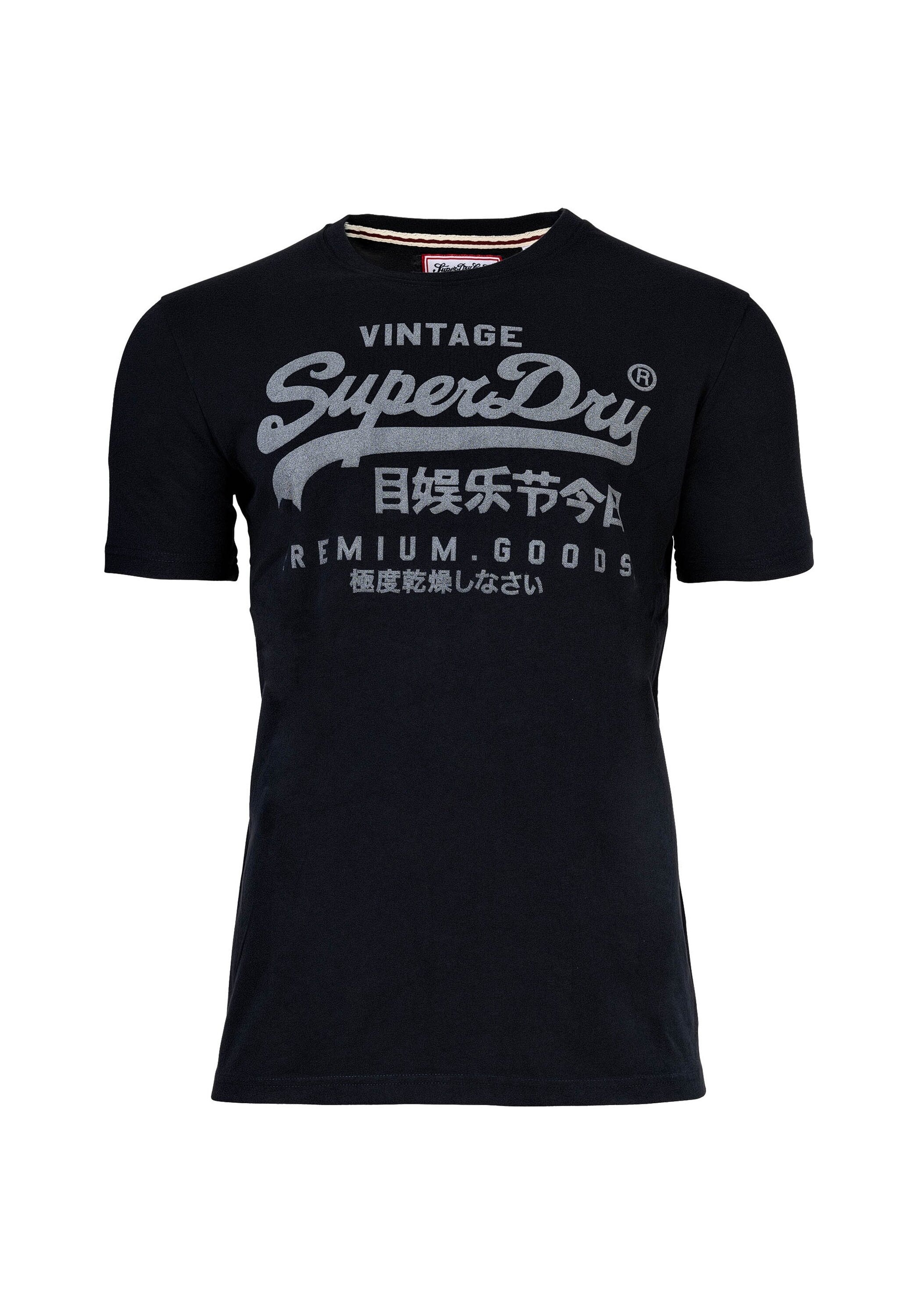 SUPERDRY Herren T-Shirt "T-Shirt VI Classic Tee 1er Pack", blau, Gr. XL, Obermaterial: 100% Baumwolle CO., Shirts