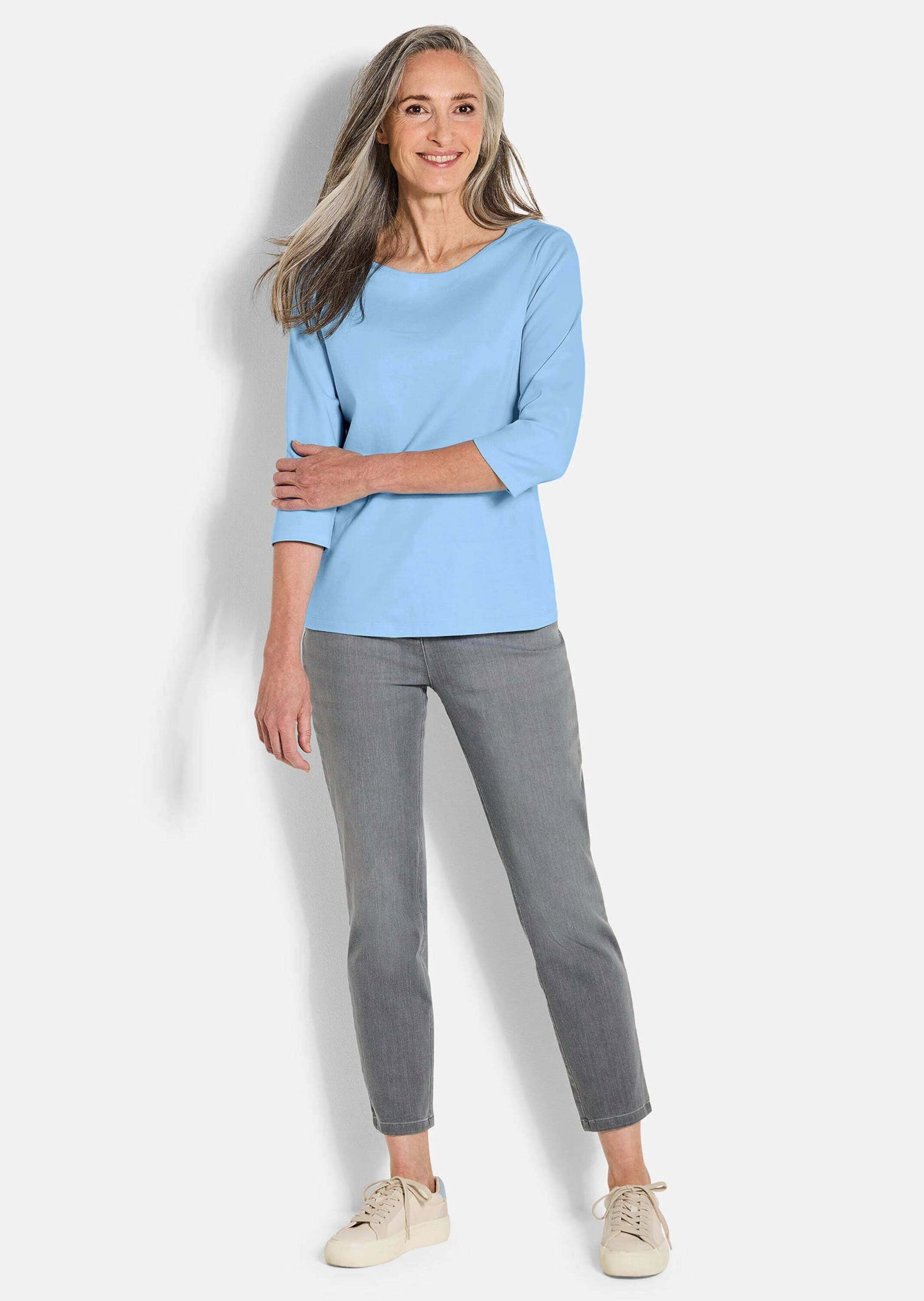 GOLDNER Kurzarmshirt "Basic Shirt mit U-Boot-Ausschnitt" U-Boot-Ausschnitt günstig online kaufen