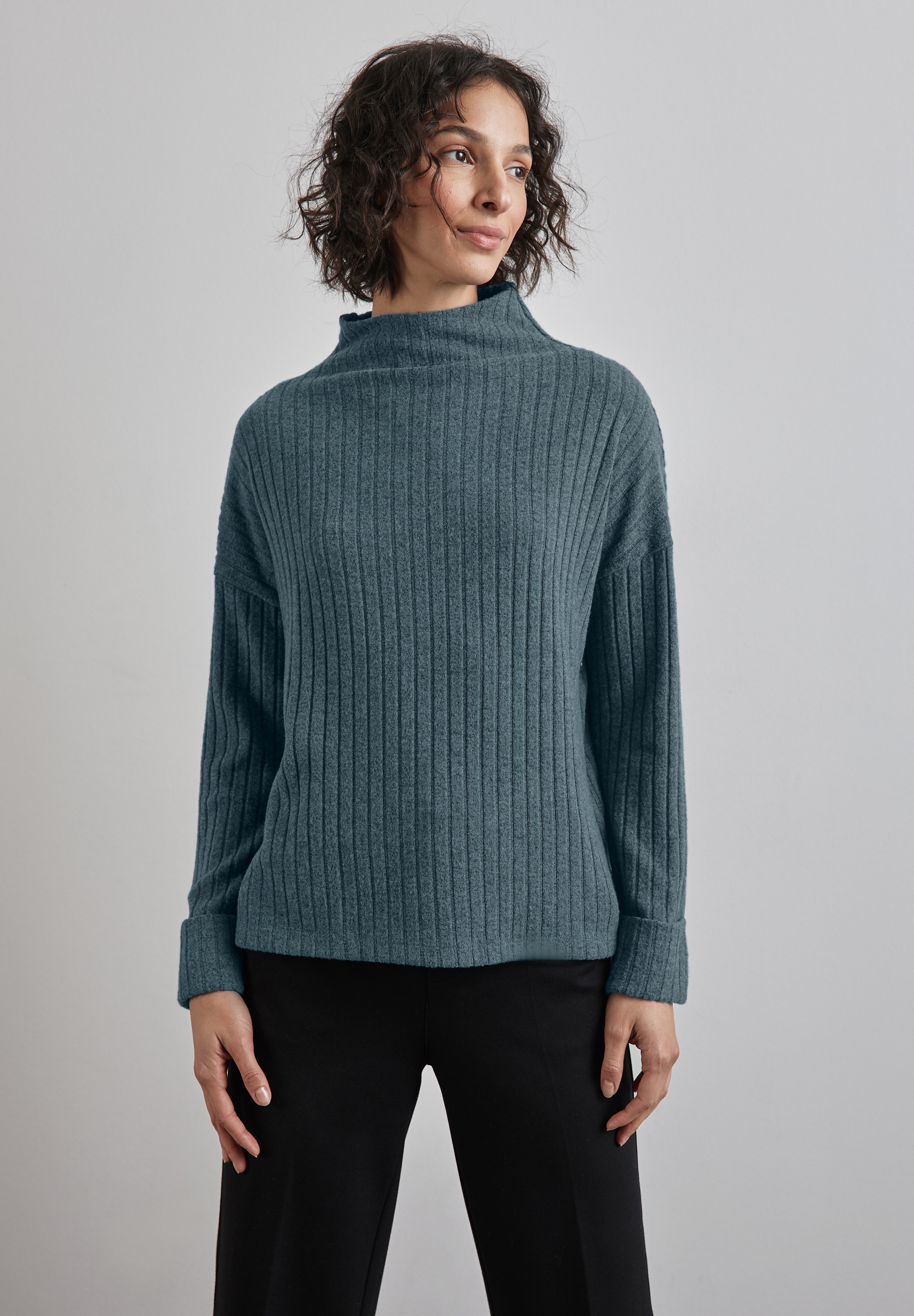 Langarmshirt, mit Turtleneck