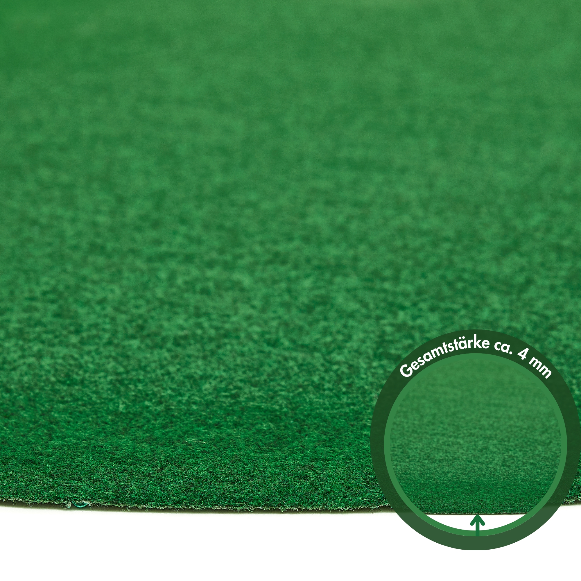 Andiamo Kunstrasen »Field, Made in Belgium«, rund, 4 mm Höhe, Rasenteppich aus Nadelfilz, mit Noppen, für Balkon & Terrasse