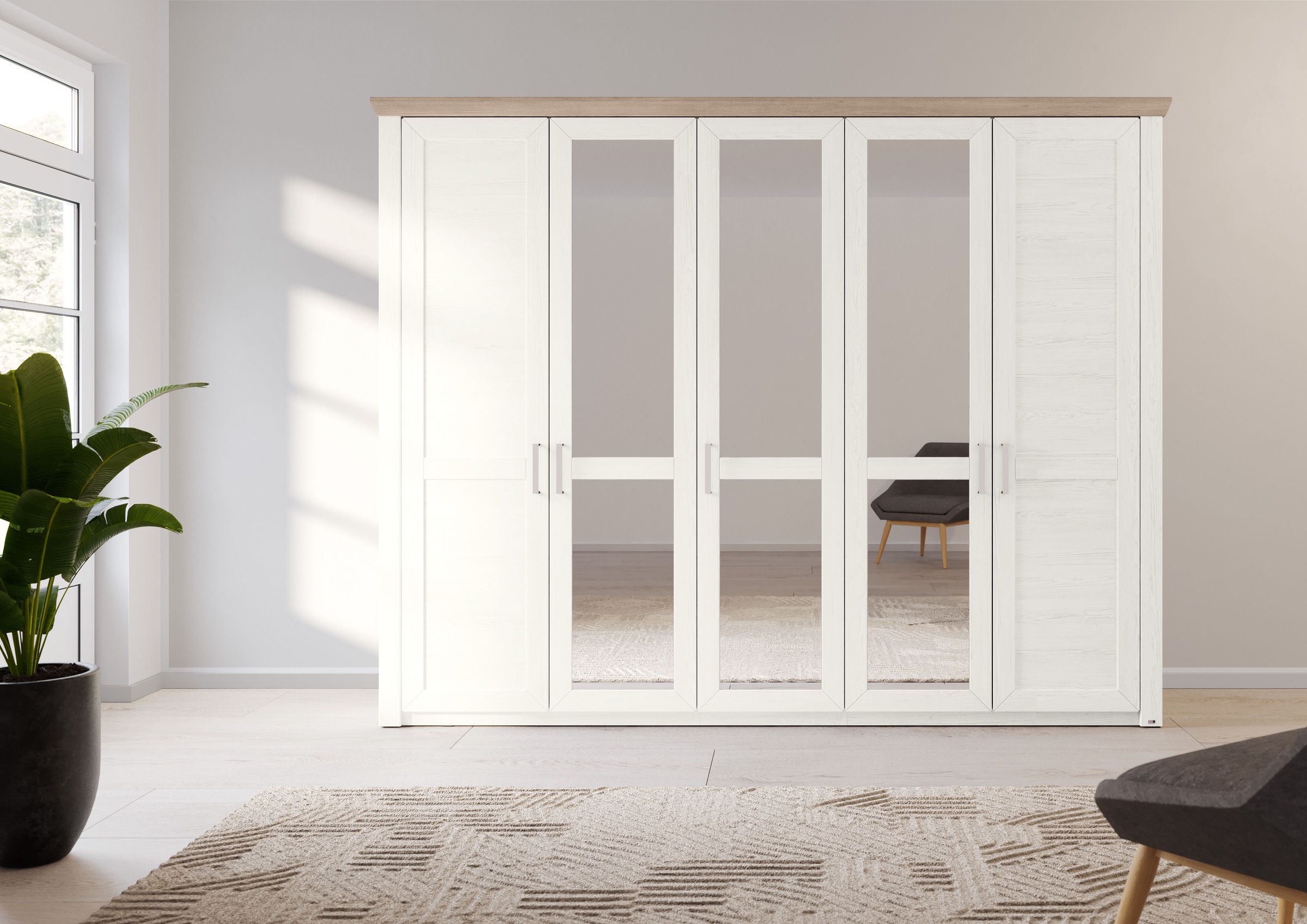 set one by Musterring Kleiderschrank "York Schlafen", (2 St.), mit Holz- un günstig online kaufen
