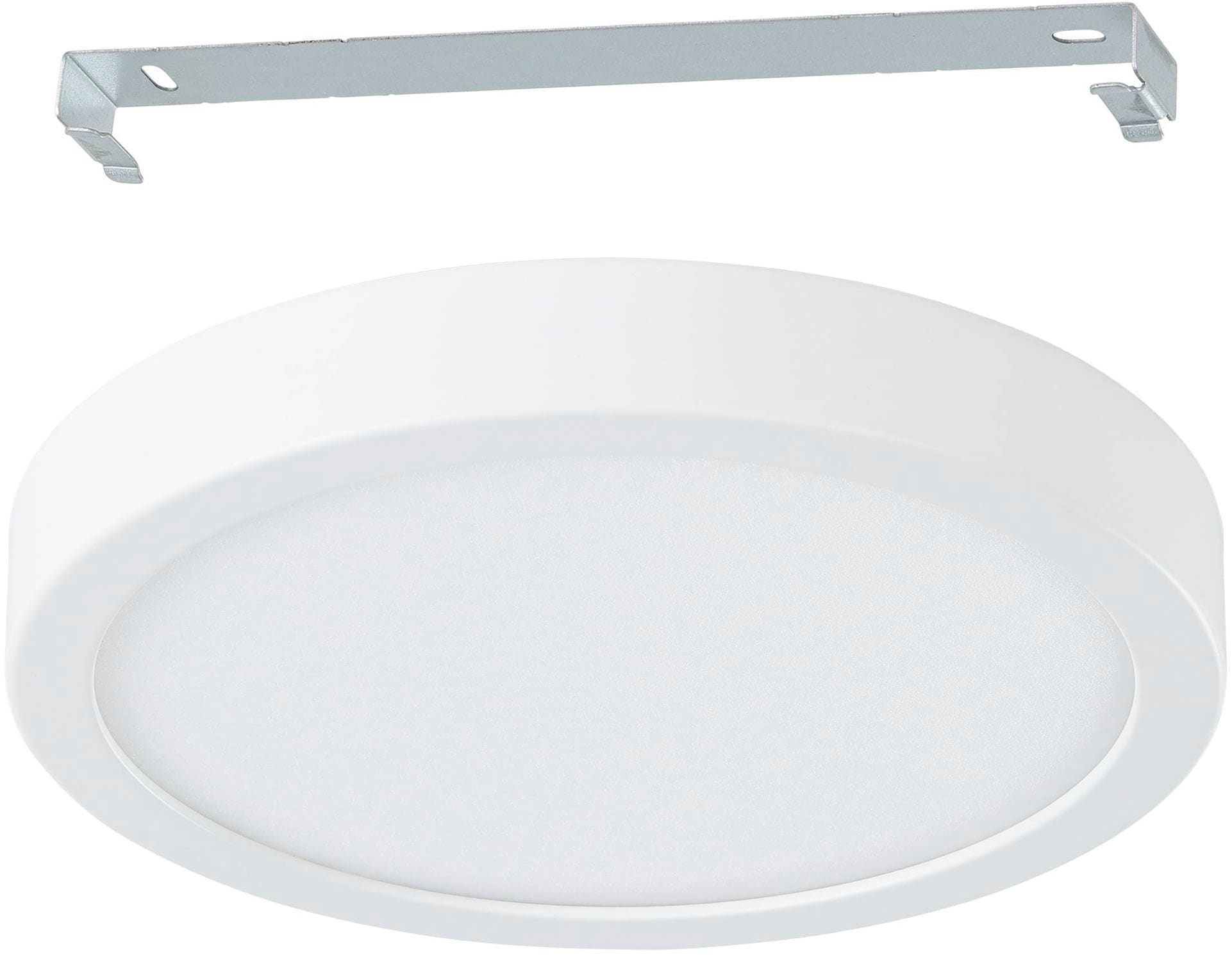 EGLO Aufbauleuchte »Fueva 5 Deckenlampe, Aufbaulampe, Kunststoff und Metall, Flurlampe« LED-Modul 1 Stk. Warmweiß Aufbauleuchte - H2,8 x Ø21 cm - weiß - 17W inkl.