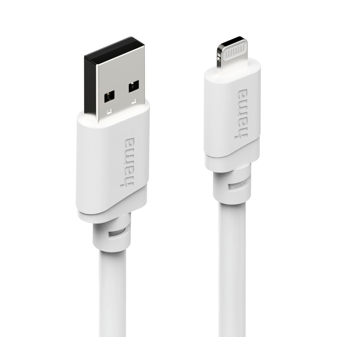 Hama USB-Kabel »USB-A auf Lightning Ladekabel 1 m weiß« Lightning | USB Typ A 100 cm Schnellladen, 480 Mbit/s, MFi zertifiziert, breite Kompatibilität
