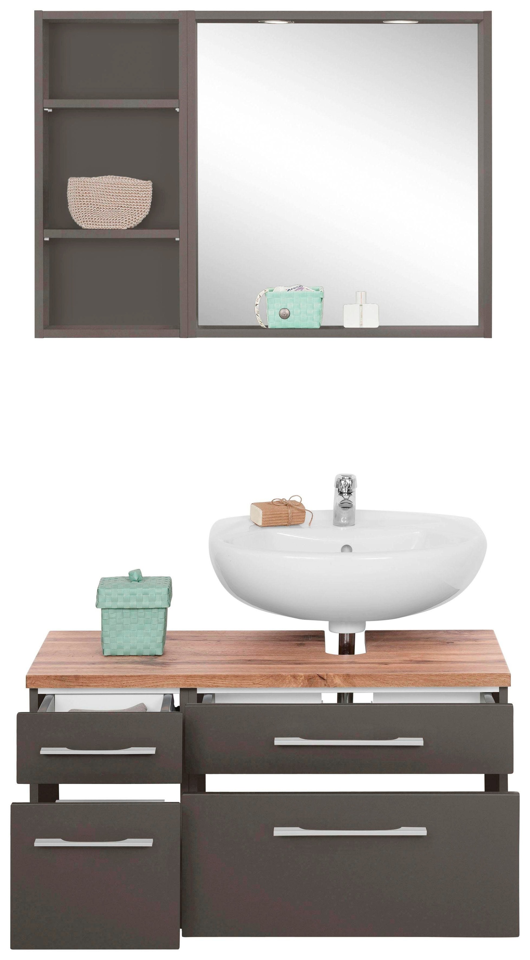 welltime Badmöbel-Set "Davos" 3 Stk. tlg. günstig online kaufen