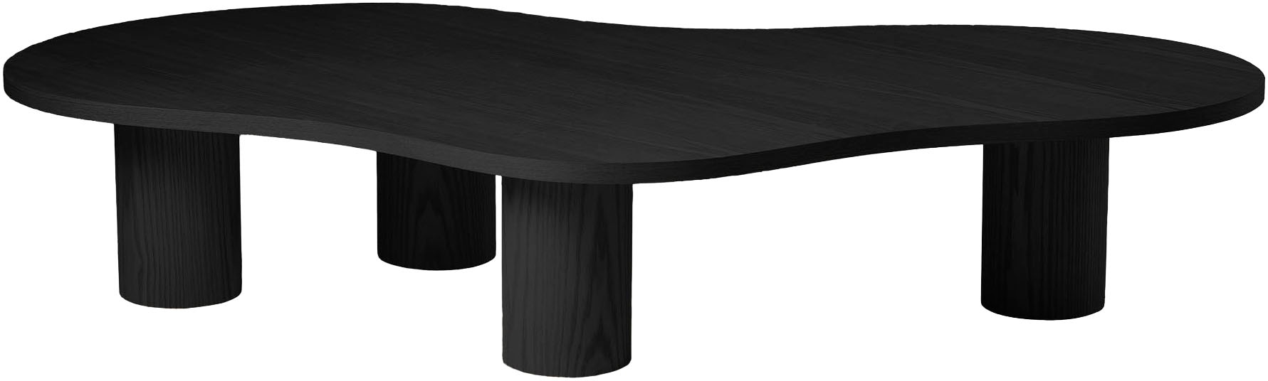 SalesFever Couchtisch "Aven 160x85 cm zeitloses Design mit Echtholzfurnier" Markante organische Form mit skulpturalem Charakter