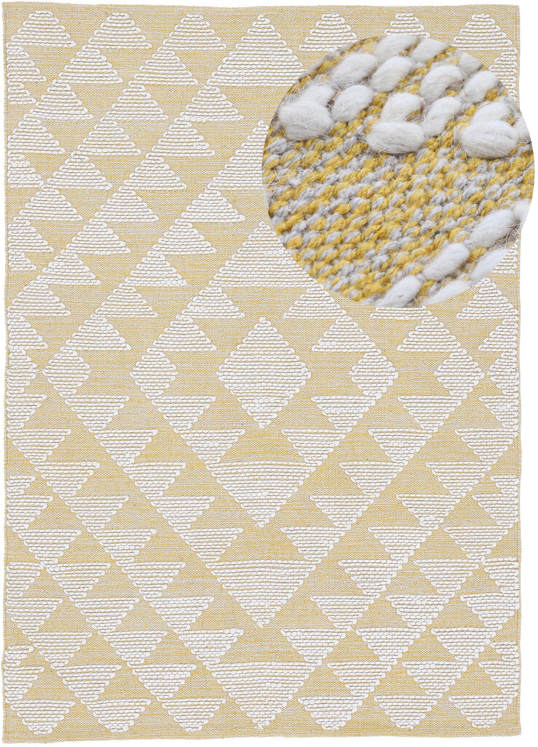 carpetfine Teppich »Kelim geometrisch, reine BAUR Hoch-Tief Effekt, Durry«, Baumwolle handgewebt, bestellen Handweb, | rechteckig