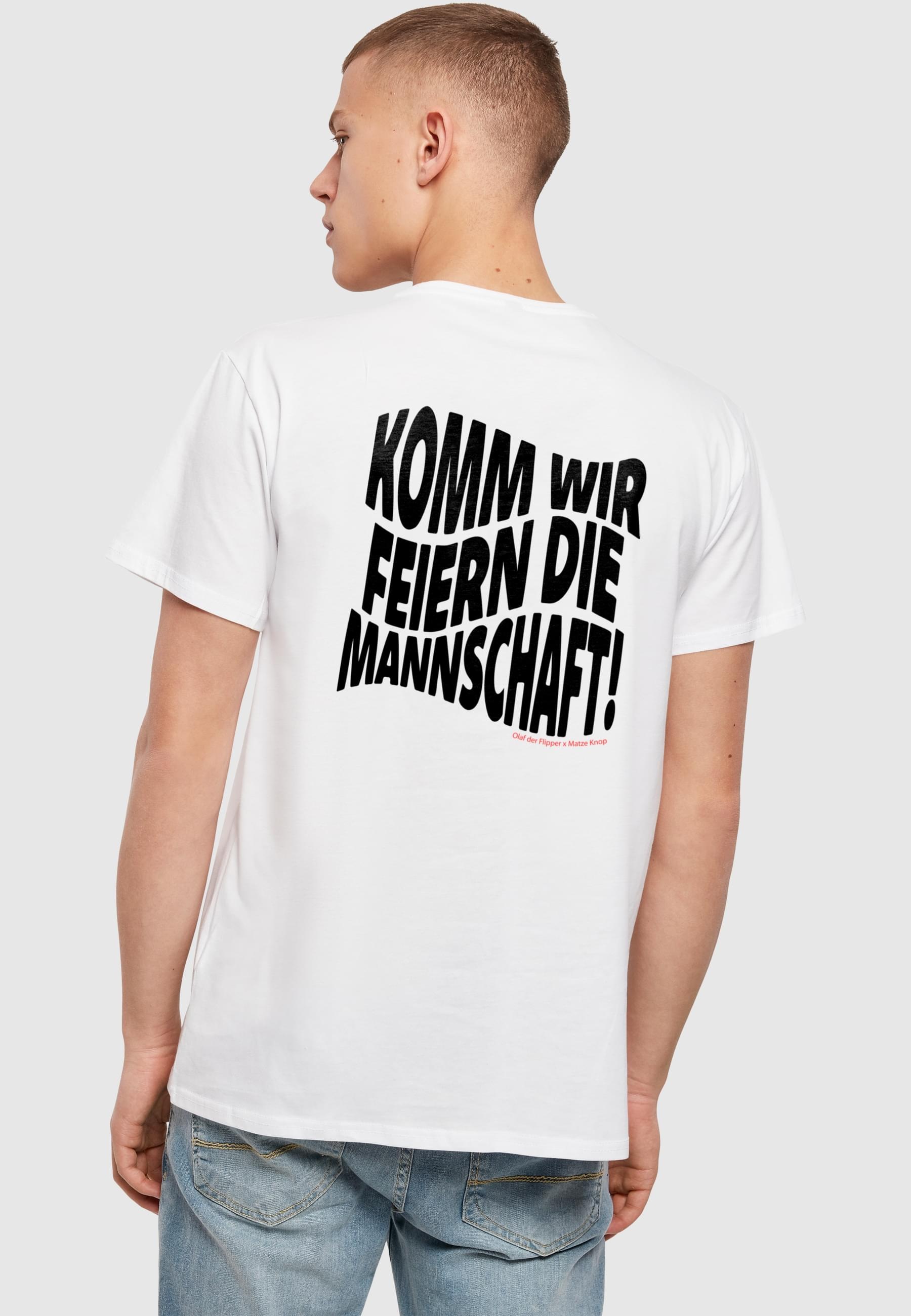 Merchcode T-Shirt »Merchcode Die Flippers - Wir Feiern Die Mannschaft Basic T-Shirt«, (1 tlg.)