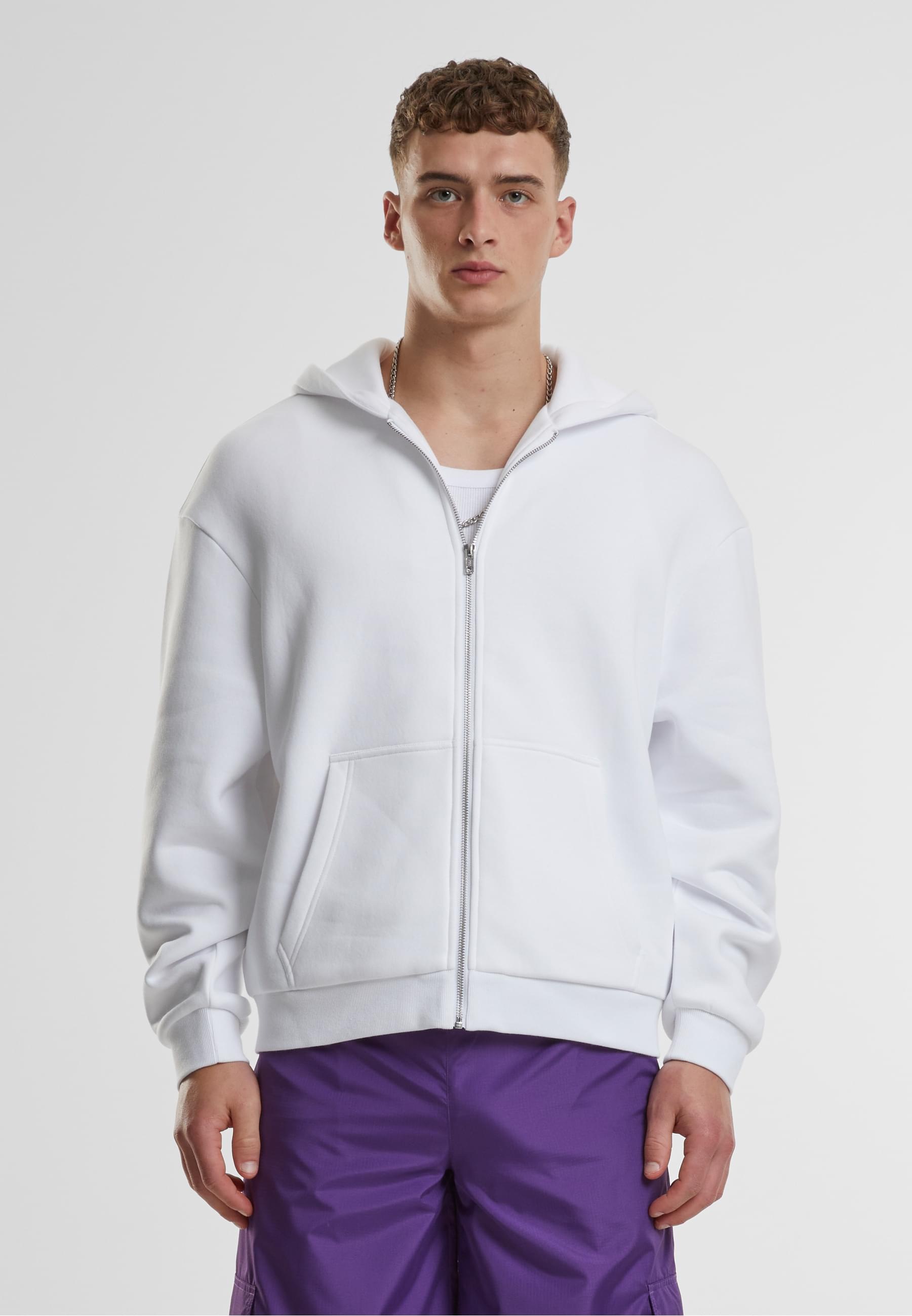 URBAN CLASSICS Outdoorjacke »Urban Classics Fluffy Zip Cardigan« 1 Stk. tlg. mit Kapuze