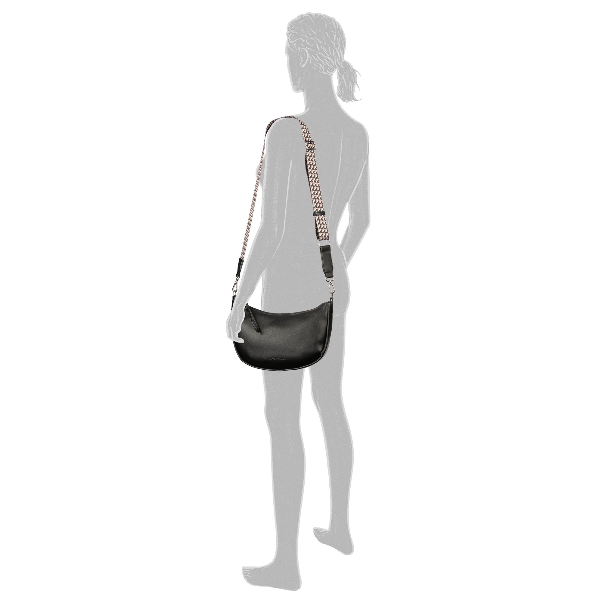 TOM TAILOR Handtasche "Tatiana", fein gewebter dreifarbiger Gurtband mit ha günstig online kaufen