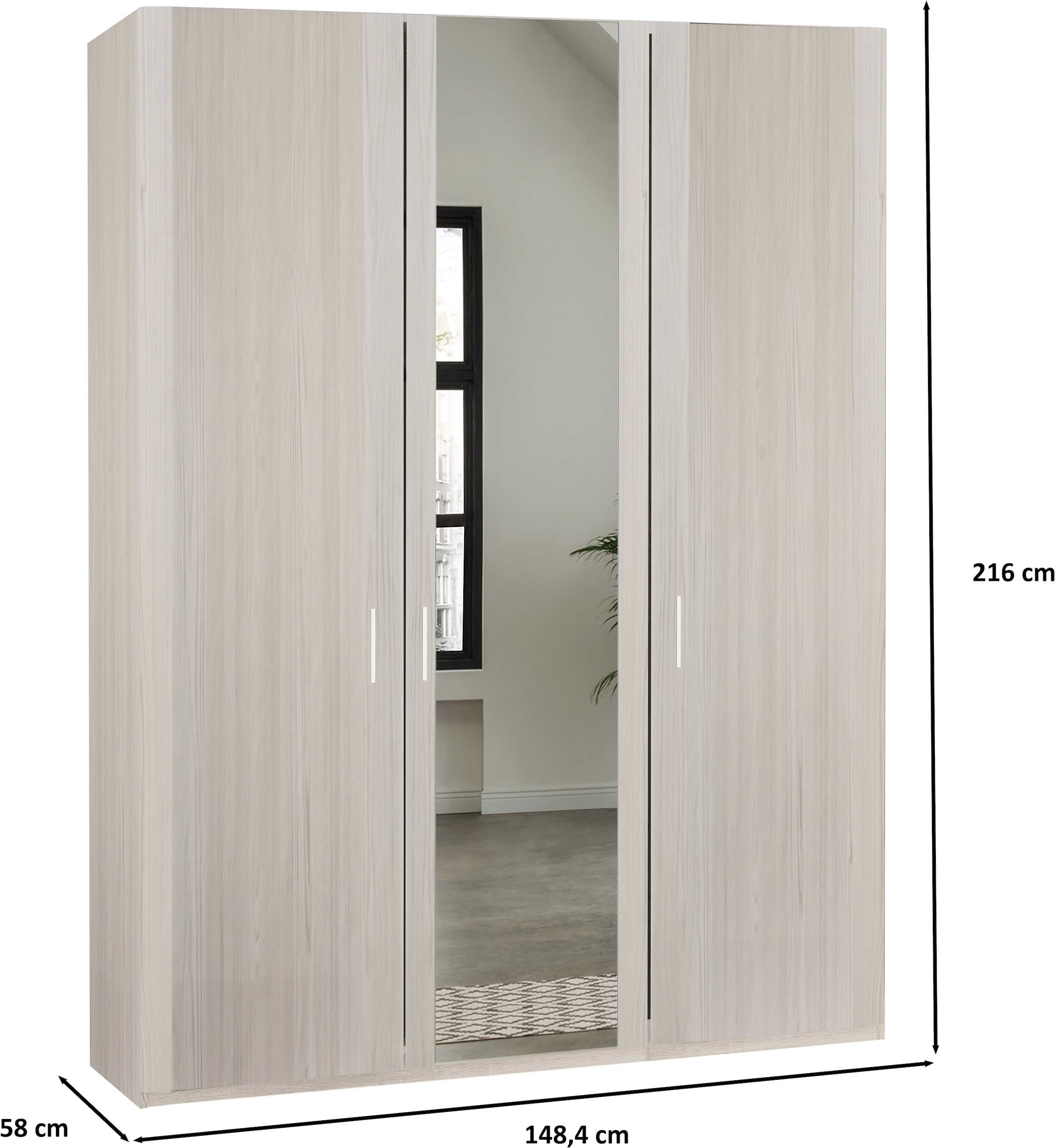 WIEMANN Drehtürenschrank »Bern« hochwertige Beschläge inkl. Türdämpfung