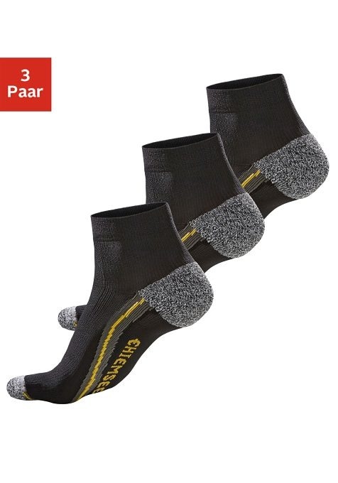 Chiemsee Wandersocken "Herren Gepolsterte Laufsocken Kurze Sportsocken Alltag Sport Outdoor" Packung, 3 Paar tlg. mit Komfortbündchen