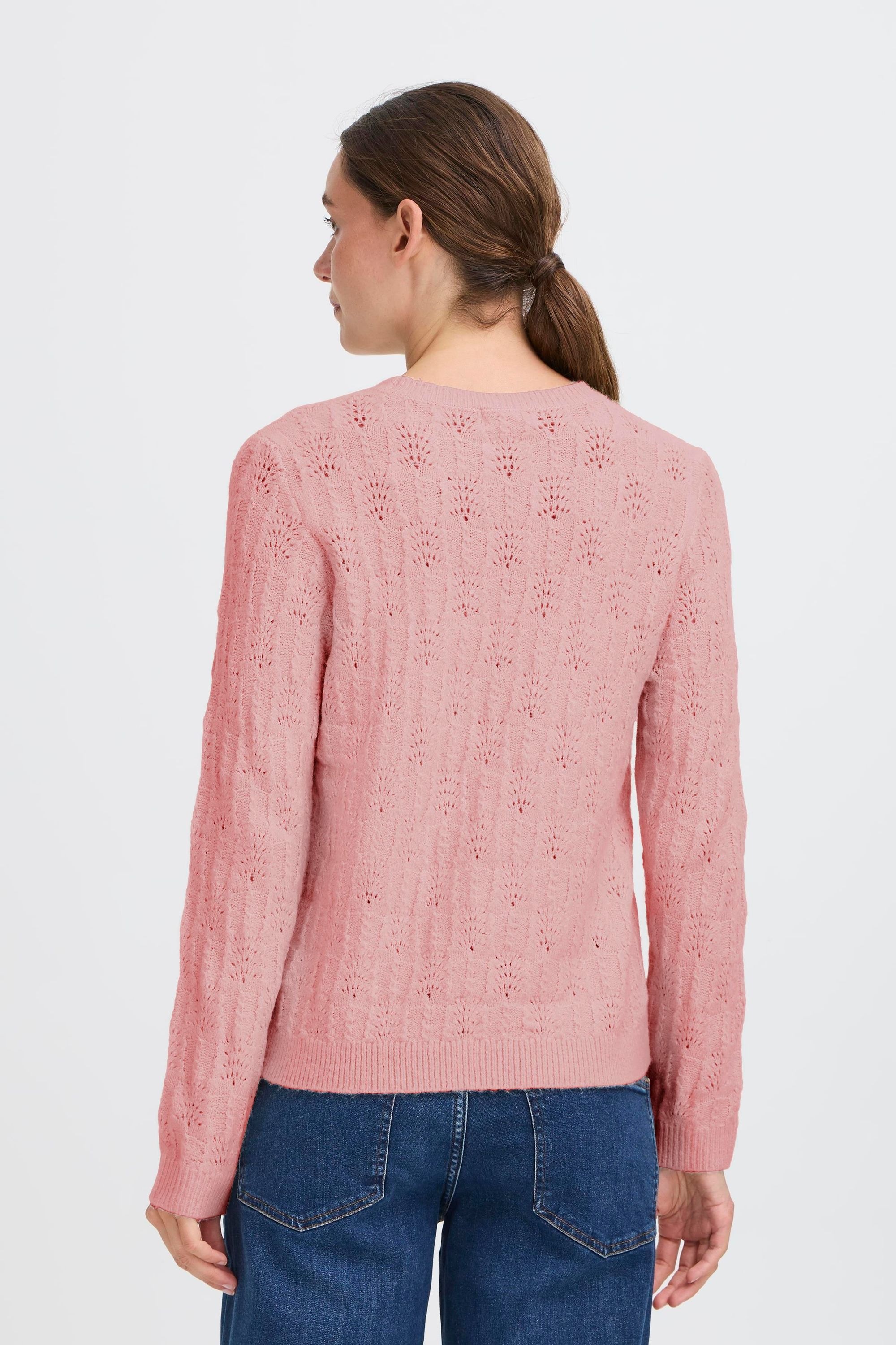 OXMO Strickfleece-Pullover OXFSINVA Women's Sweater Pink XXL 3