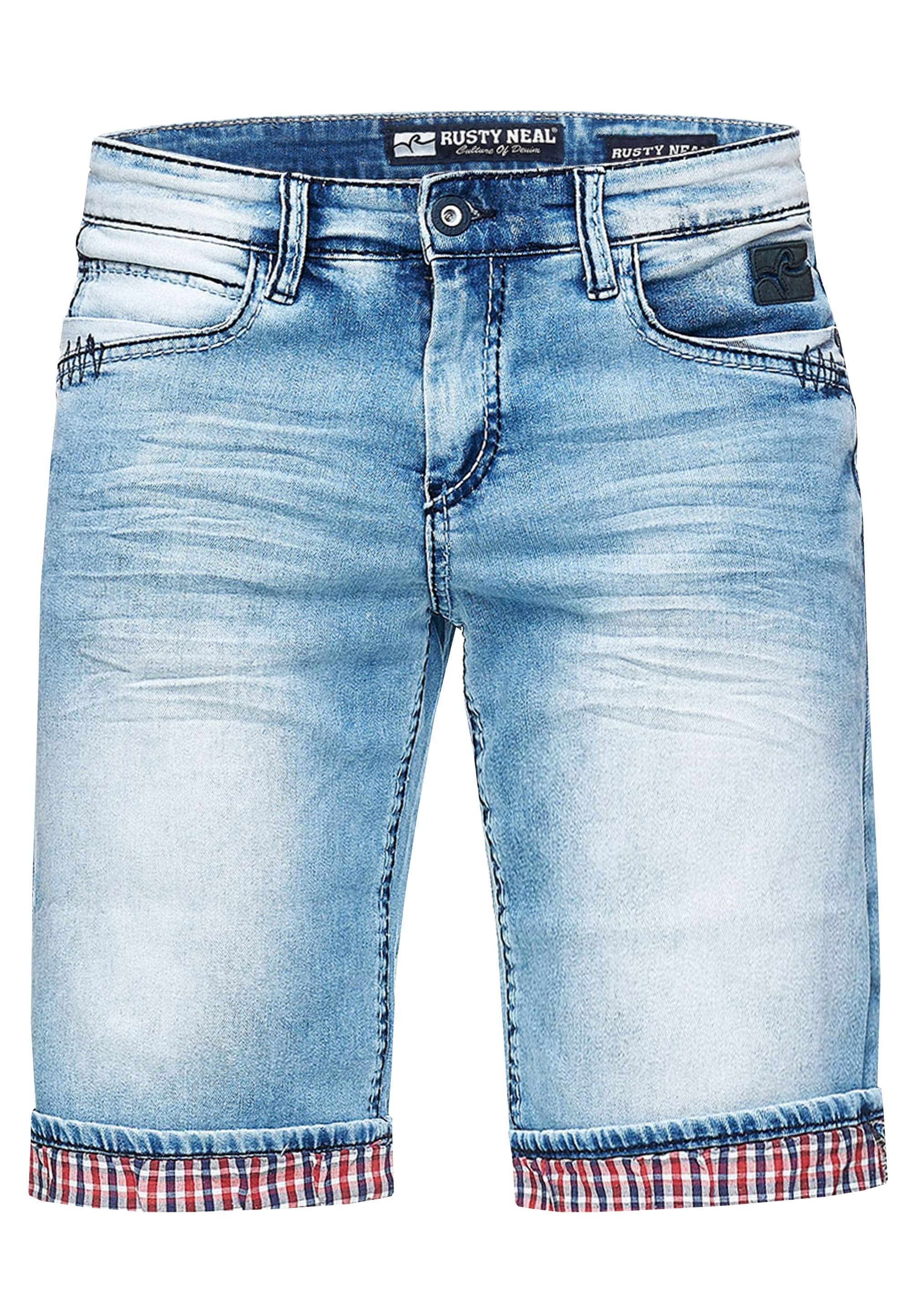 Rusty Neal Shorts »Dunster«, mit kariertem Umschlag