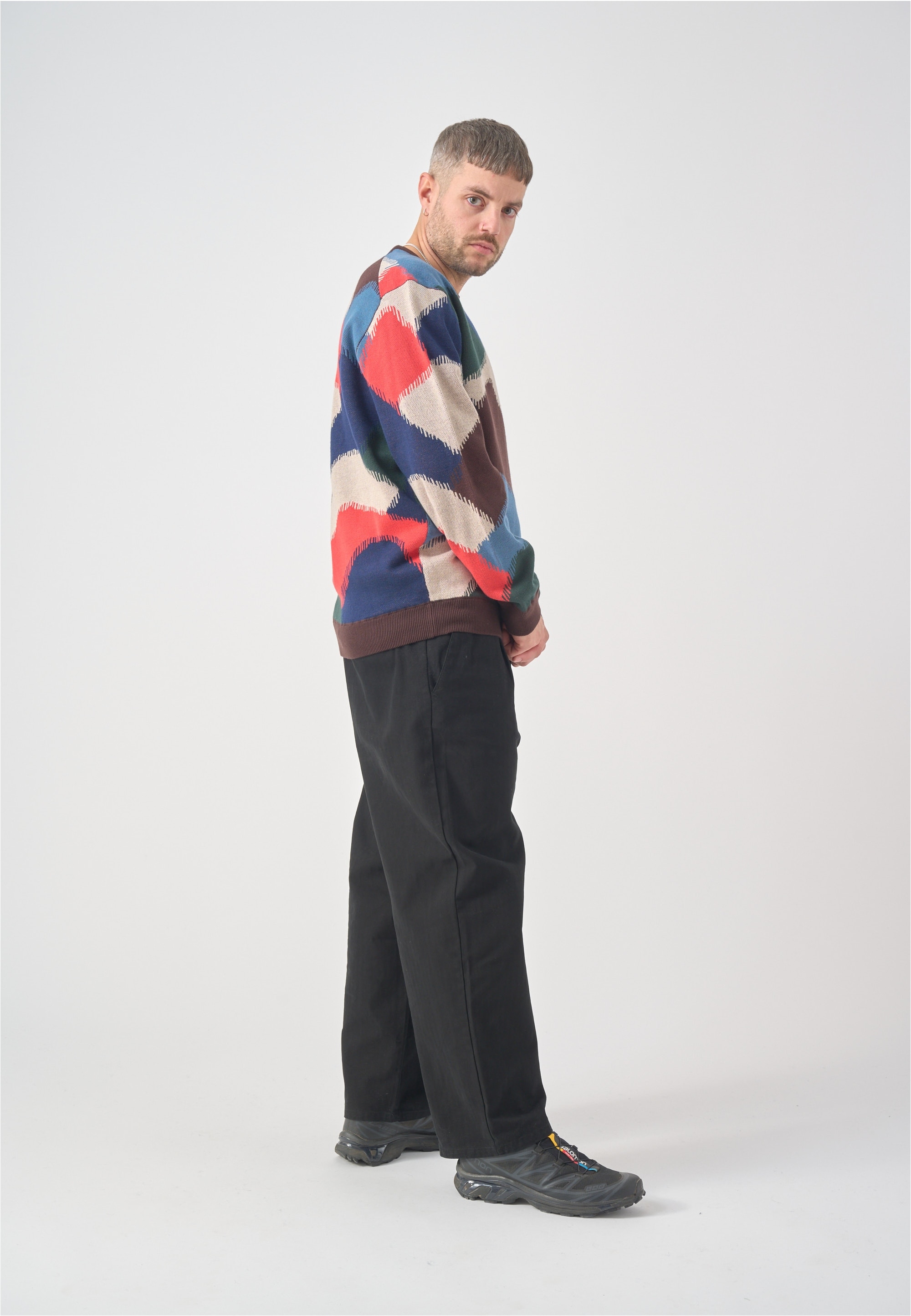 Cleptomanicx Strickpullover »Crewneck Mountains«, mit lockerem Schnitt