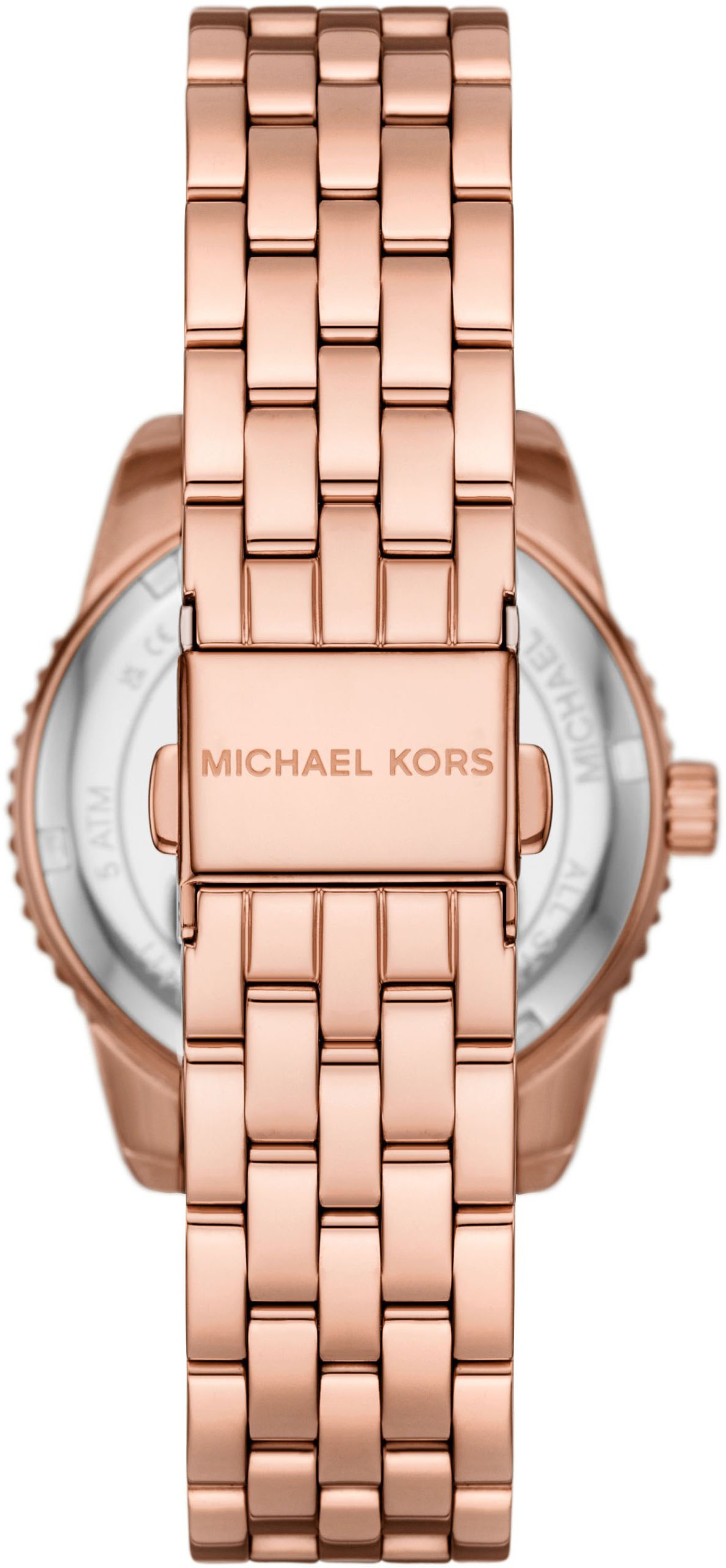 MICHAEL KORS Quarzuhr »BRYANT MK-Logo«, Armbanduhr, Damenuhr, Edelstahlarmband, analog, Glassteine