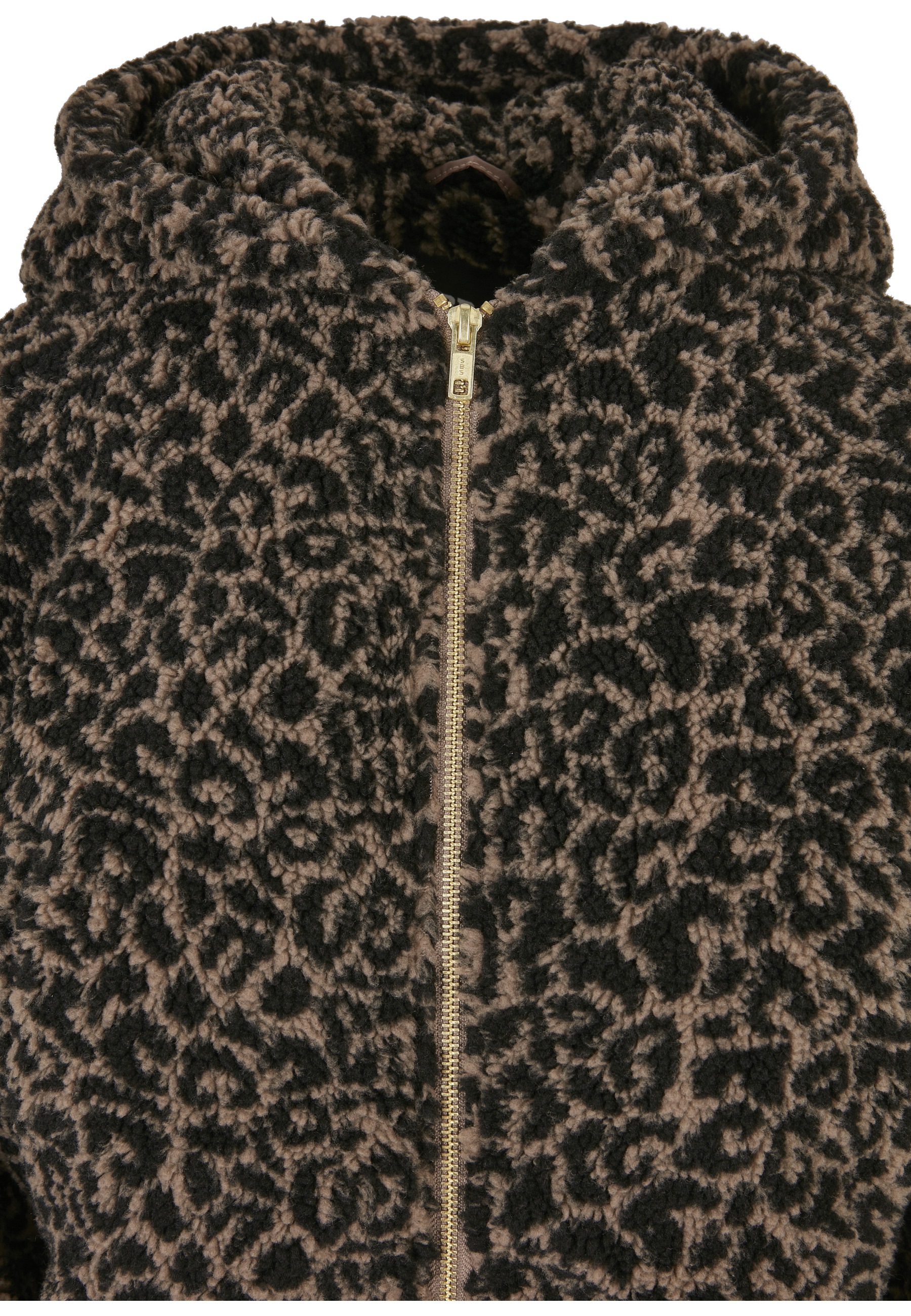 URBAN CLASSICS Langmantel »Urban Classics Damen Ladies Short Oversized AOP Sherpa Jacket« 1 Stk.