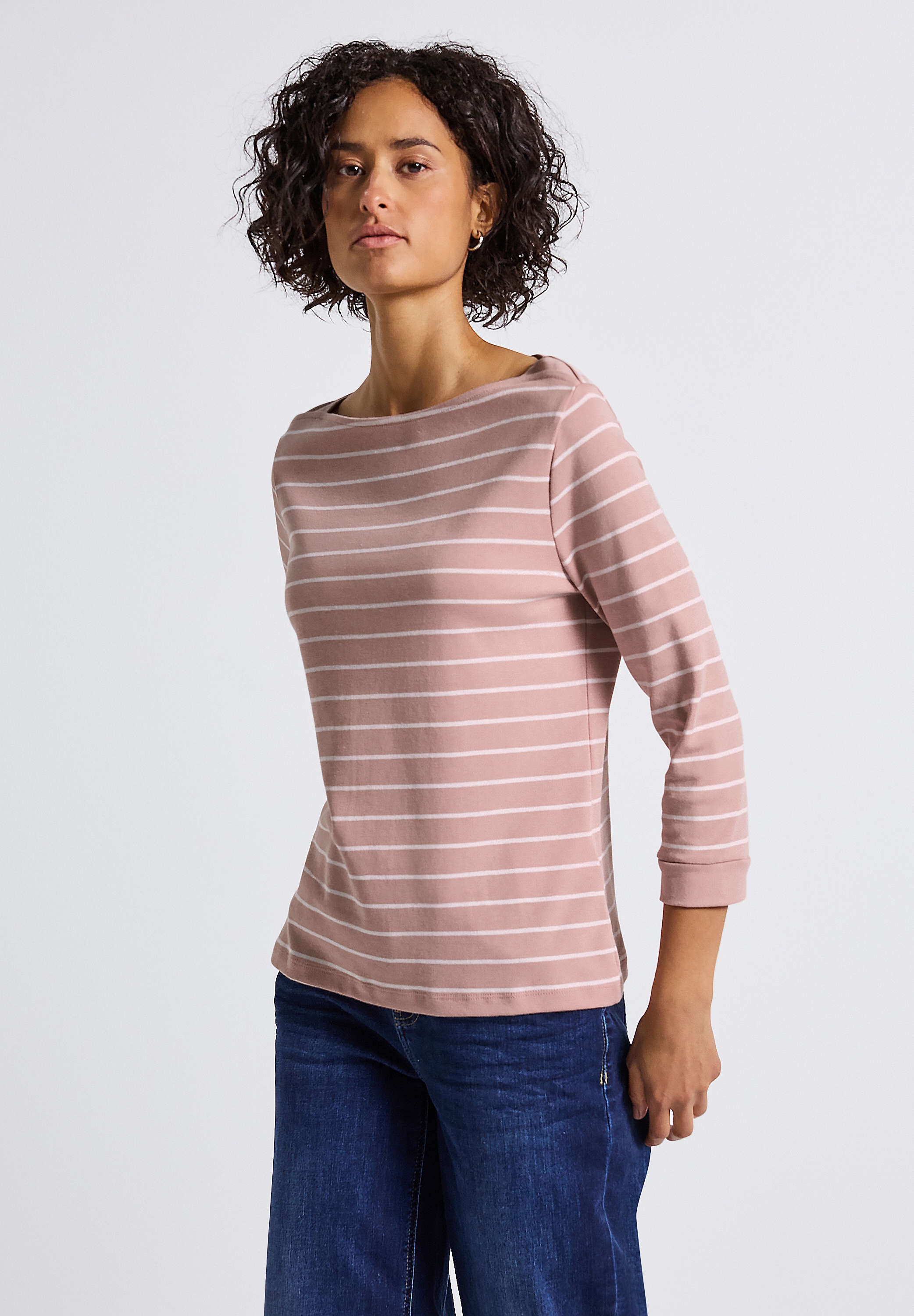 STREET ONE 3/4-Arm-Shirt, aus reiner Baumwolle günstig online kaufen