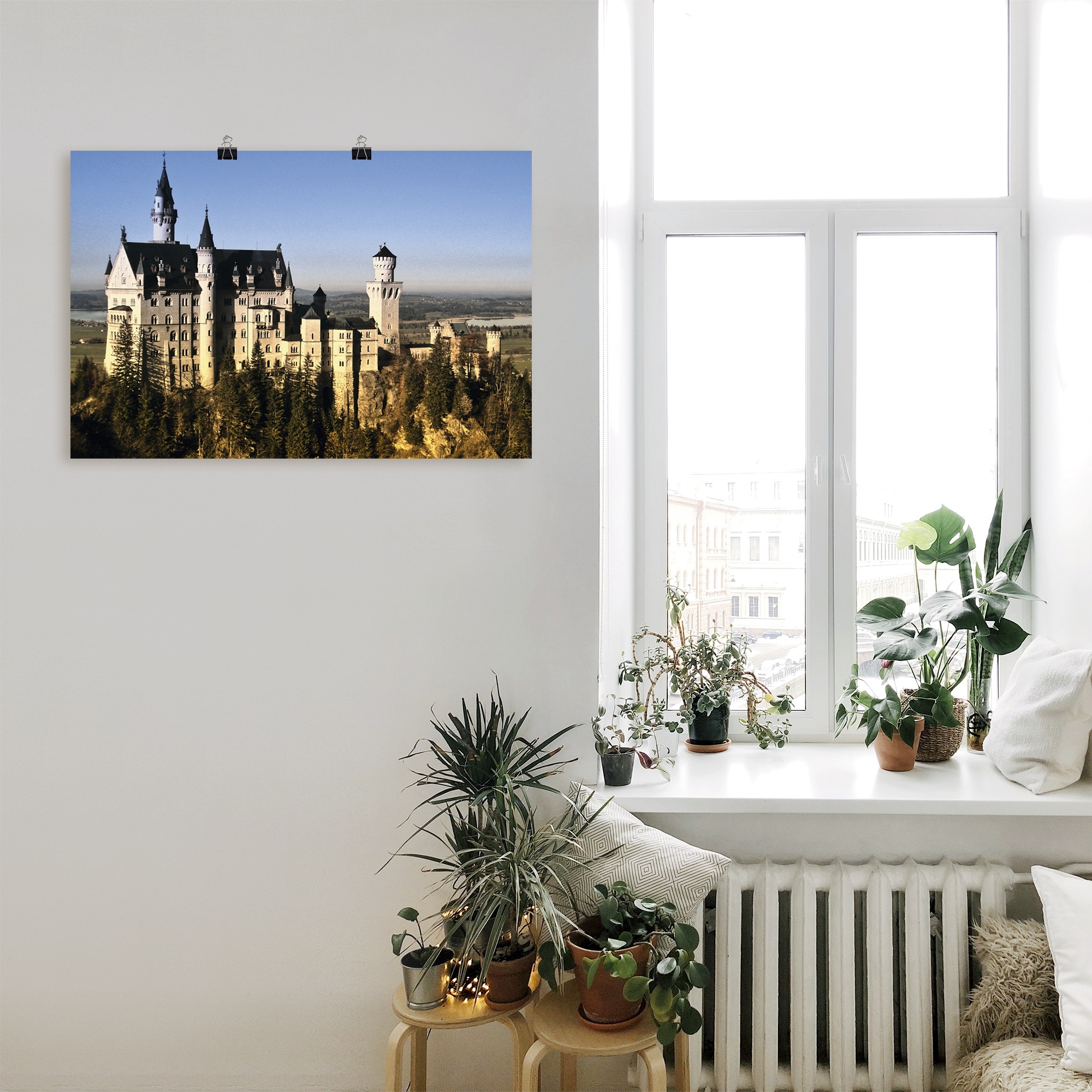 Artland Wandbild »Schloss Neuschwanstein«, Gebäude, (1 St.), als Alubild, Leinwandbild, Wandaufkleber oder Poster in versch. Größen