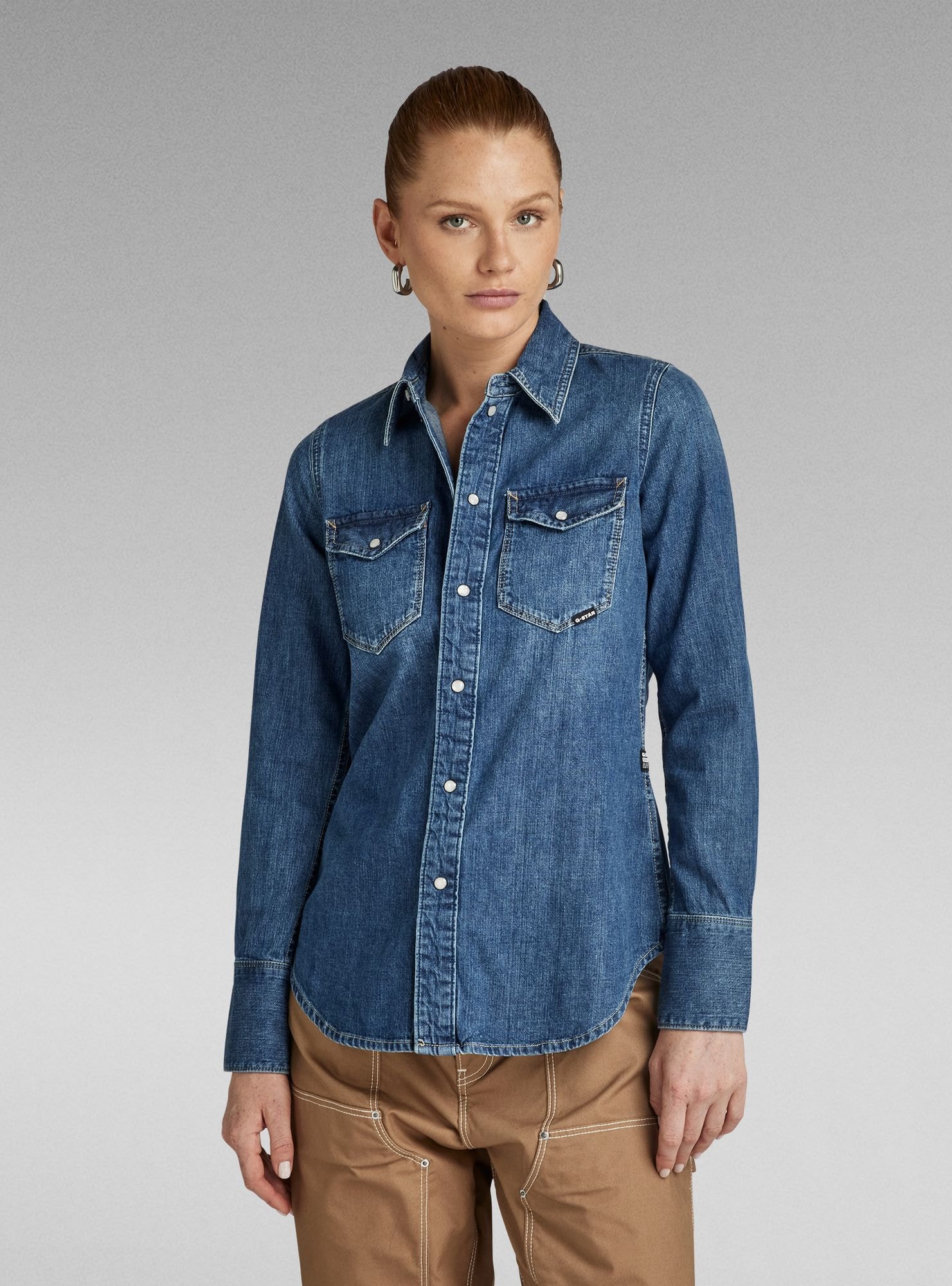 G-STAR Langarmshirt "Slim Western Hemd" günstig online kaufen