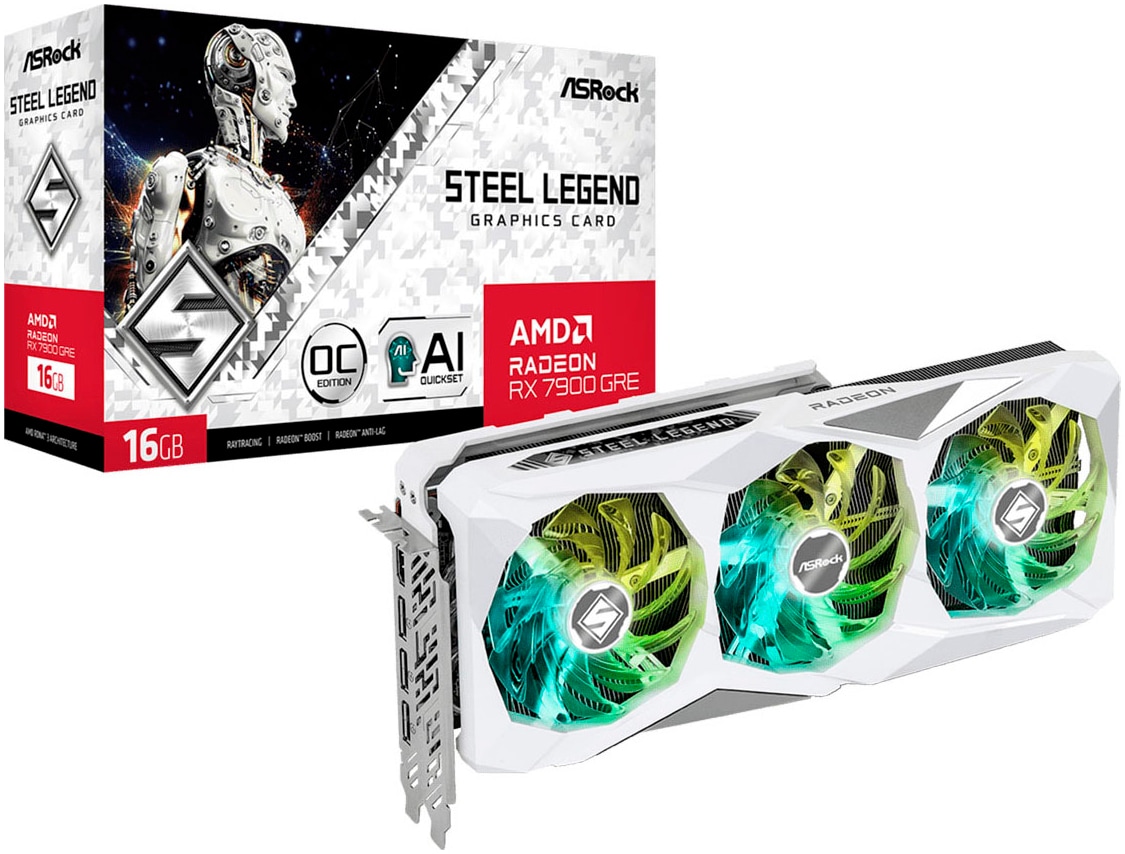 Grafikkarte »Radeon™ RX 7900 GRE Steel Legend 16 GB OC«, 16 GB, GDDR6