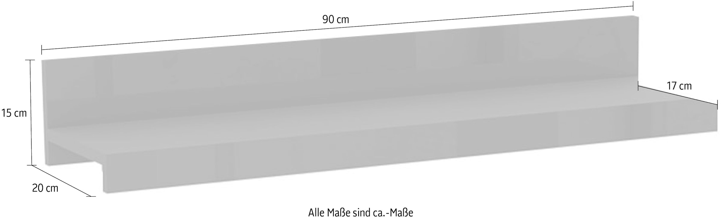 INOSIGN Wandboard »India,Breite 90 cm, Set 2-tlg praktisches Regal für die Wand«, (Set, 2 St.), Das Wandregal viel Stauraum