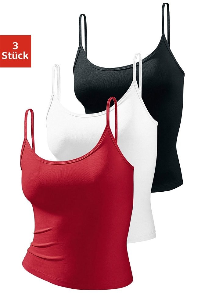 Vivance Active by Lascana Unterhemd 3er-Pack, aus weicher Microfaser