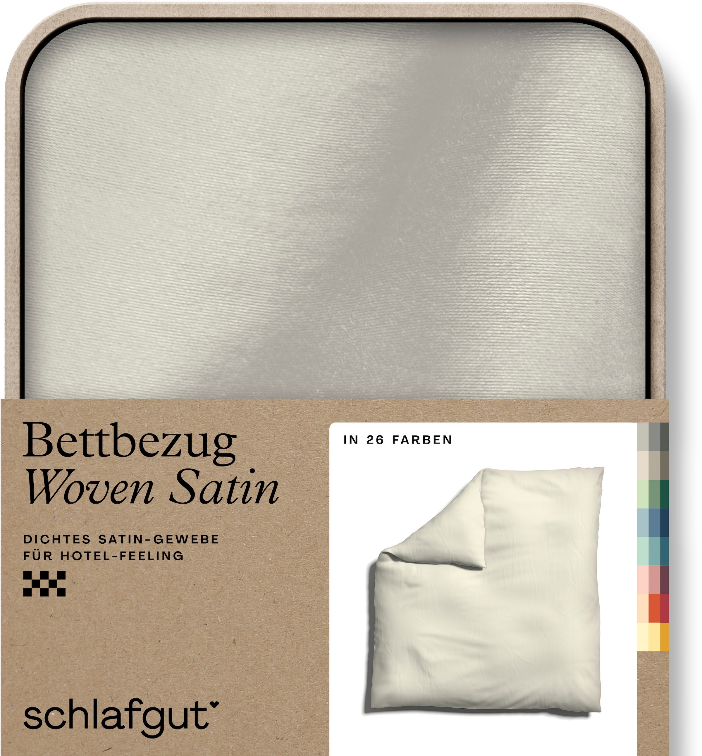 Schlafgut Bettbezug "Woven Satin", (1 St.), besonders dicht gewebt, Mix & Match: passender Kissenbezug erhältlich