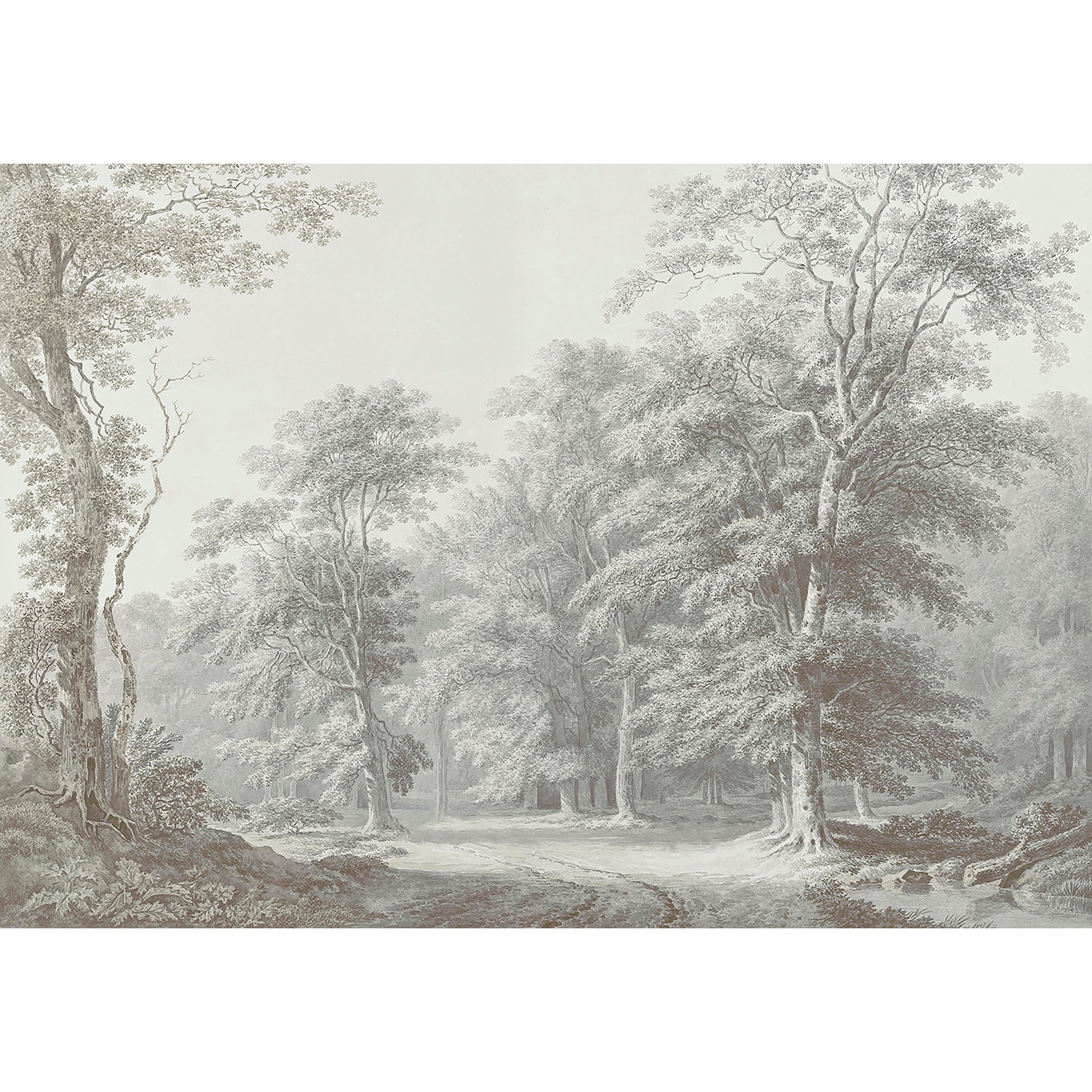 Art for the home Mural Stately Woodland Mural 126899FXST