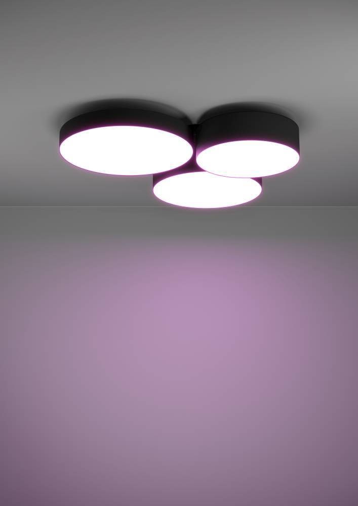 EGLO Deckenleuchte »BARBANO-Z«, 3 flammig, Leuchtmittel LED-Modul | LED fest integriert, ZigBee, App und Sprachsteuerung Alexa, RGB, dimmbar, Deckenlampe