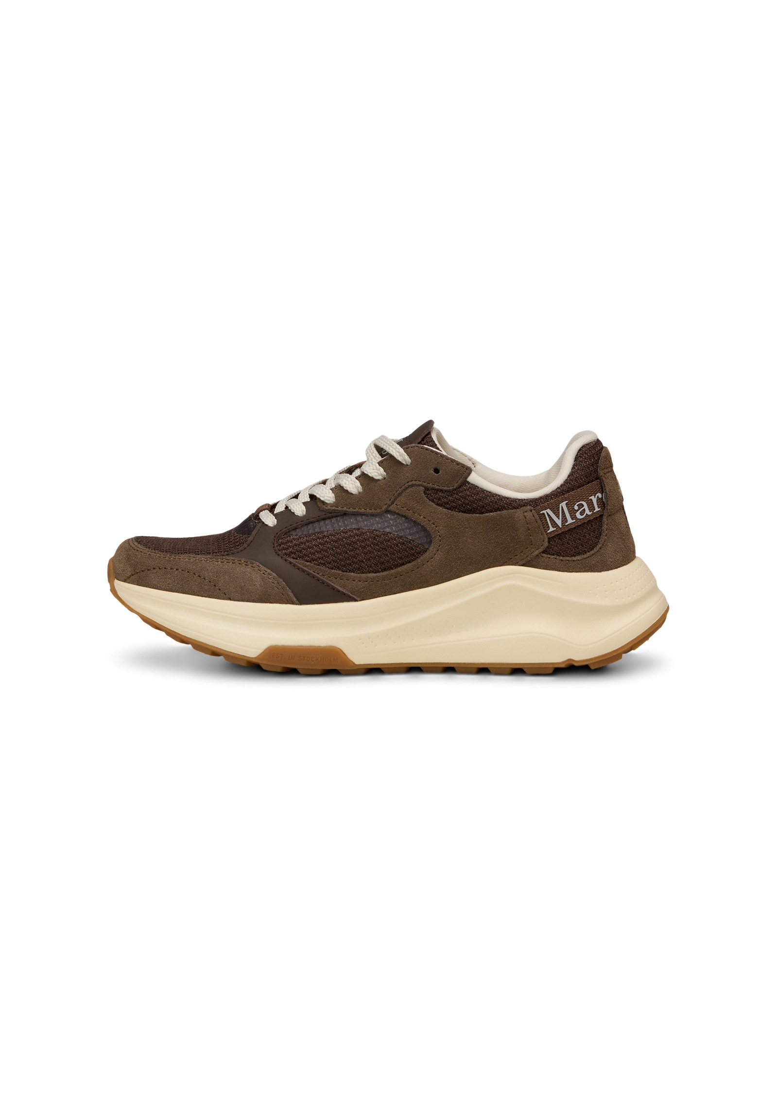 Sneaker MARC O'POLO "aus Rindleder mit Mesh-Einsatz", Damen, Gr. 36, burnt coffee, Obermaterial: 80% Leder (Rind), 20% Polyester, unifarben, Schuhe Sneaker 2