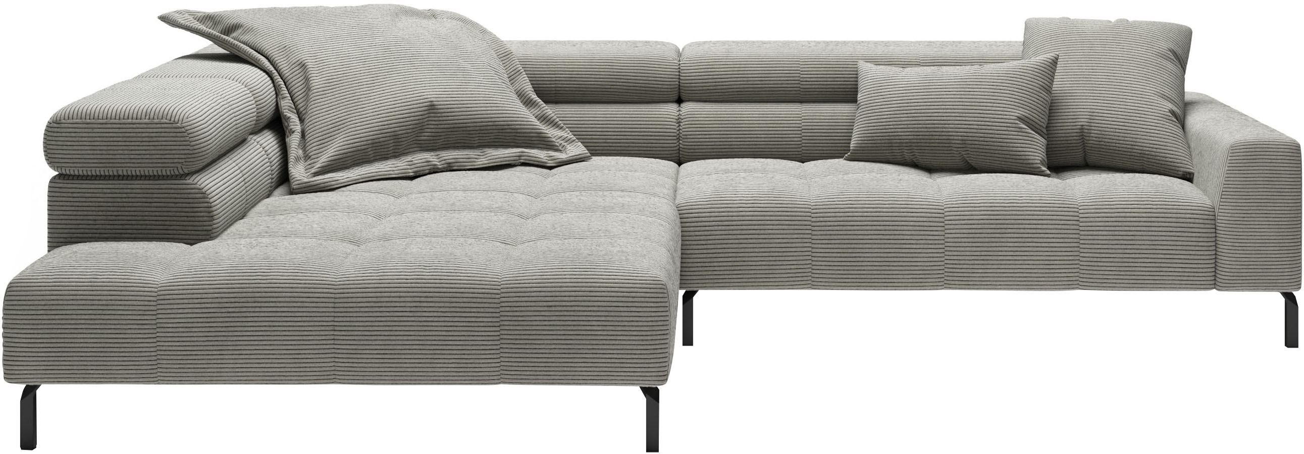 Home affaire Ecksofa "Claya, 311 cm breit, L-Form, inkl. Kopfteilverstellung" mit elektrischem Sitzvorzug im Hauptelement