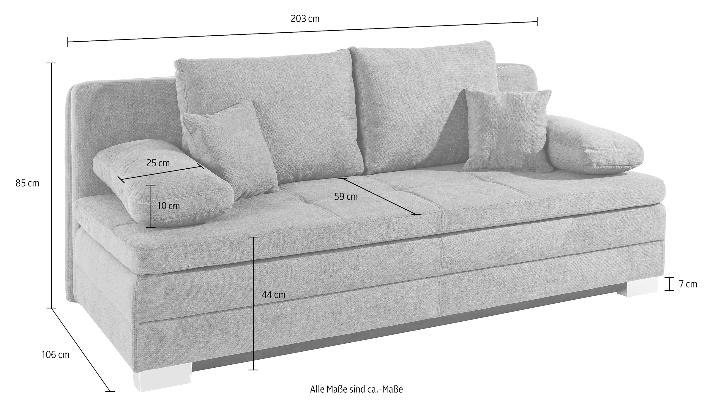 | und bestellen inklusive loser BAUR Bettkasten Gruppe Kissen,mit Jockenhöfer Schlafsofa »Lindau«, Kaltschaumtopper