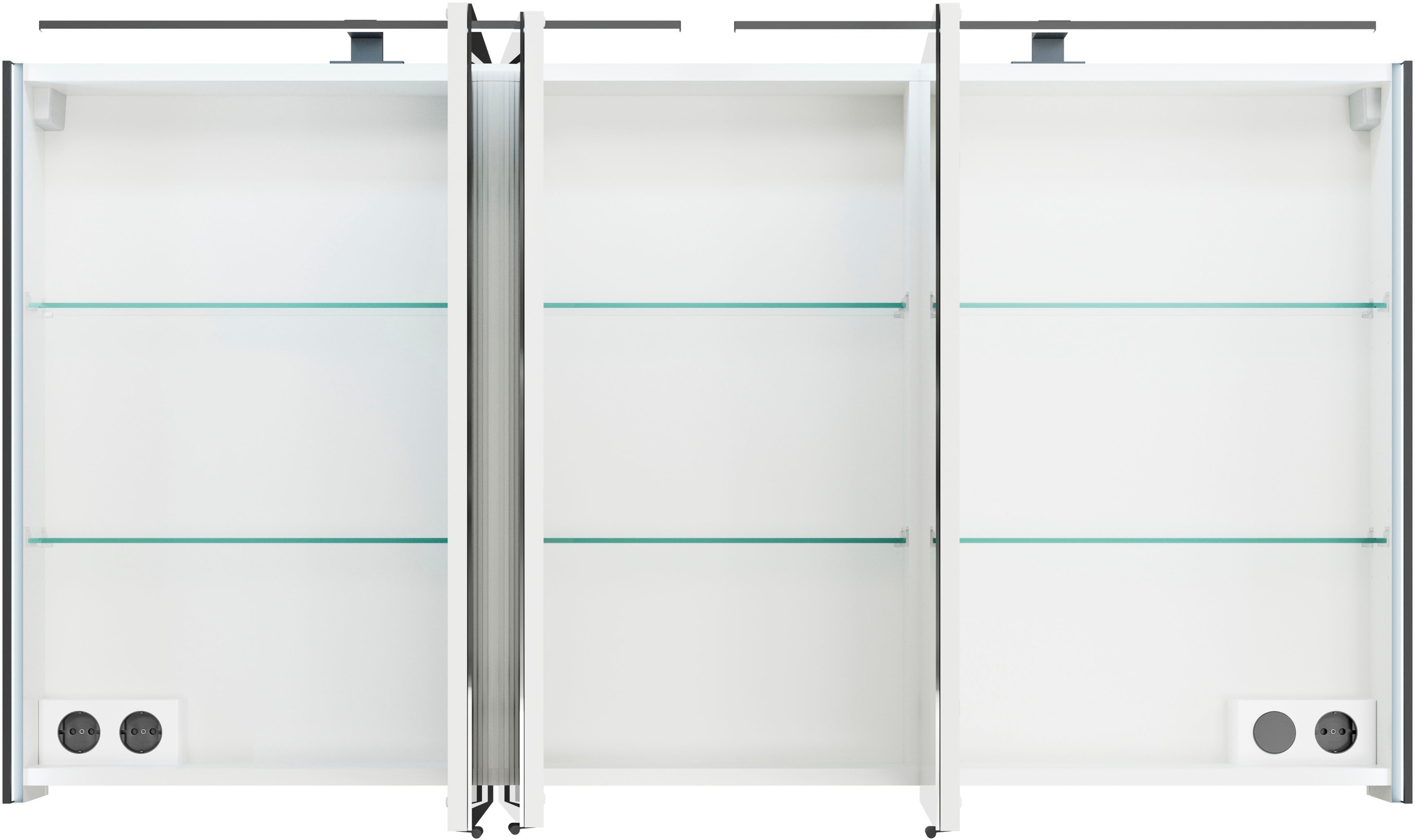 Saphir Spiegelschrank »Serie 7045 Badezimmer-Spiegelschrank inkl. LED-Beleuchtung, 3 Türen«, Badschrank 133,2 cm breit, inkl. LEDplus Schalter und Türdämpfer
