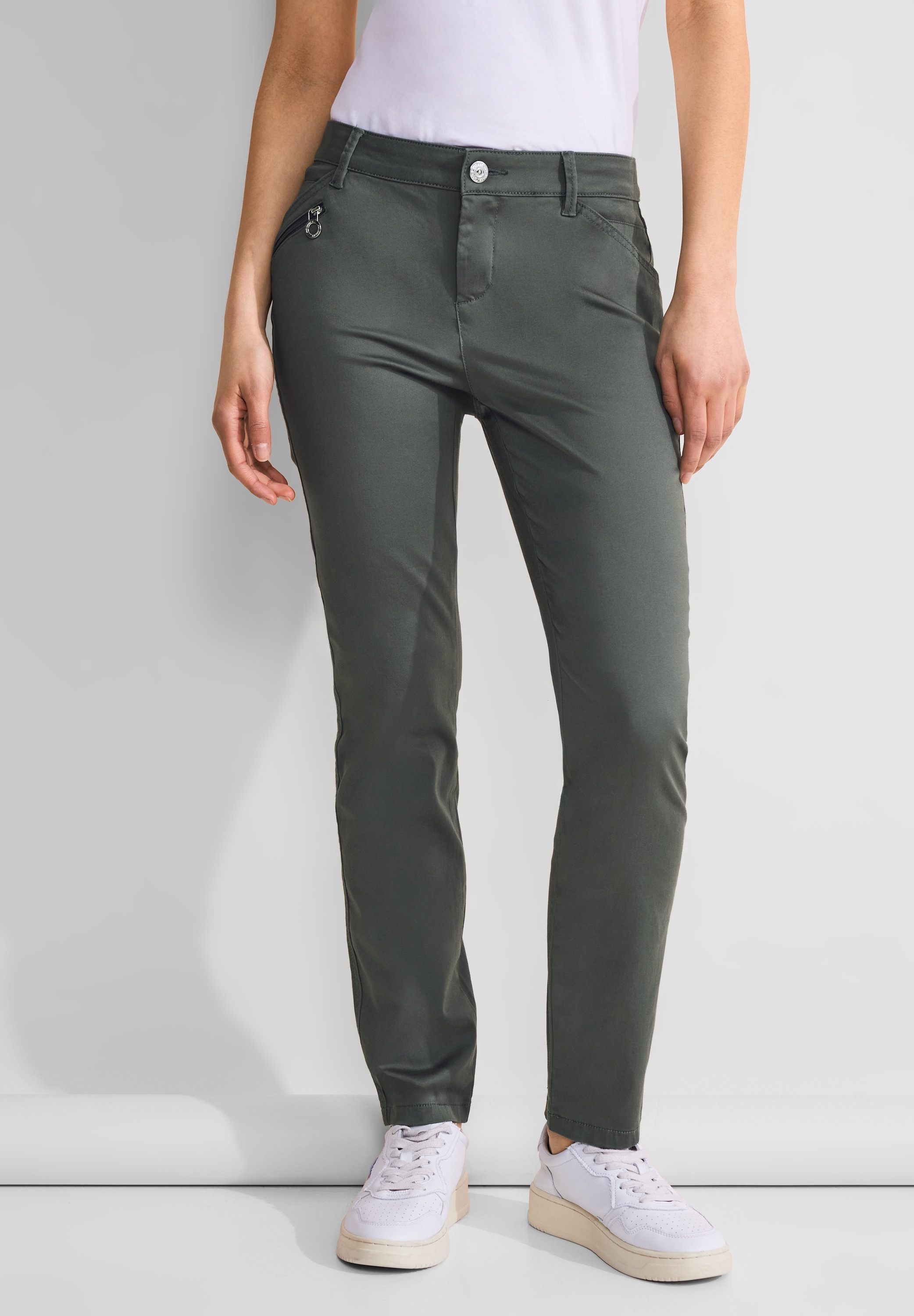 STREET ONE Röhrenhose, Middle Waist