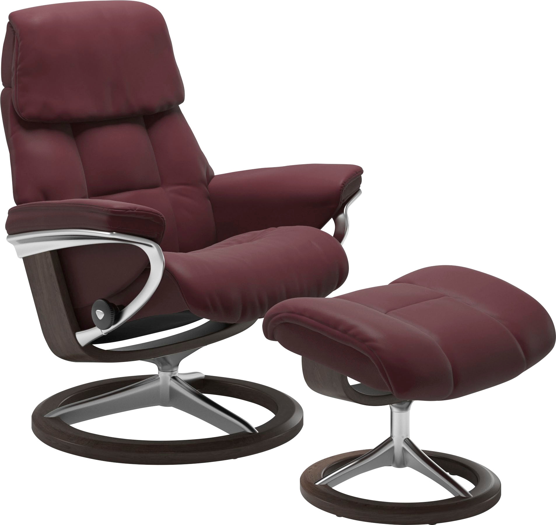 Stressless Relaxsessel "Ruby" mit Signature Base, Größe L, Gestell Eiche, Wenge, Braun & Schwarz
