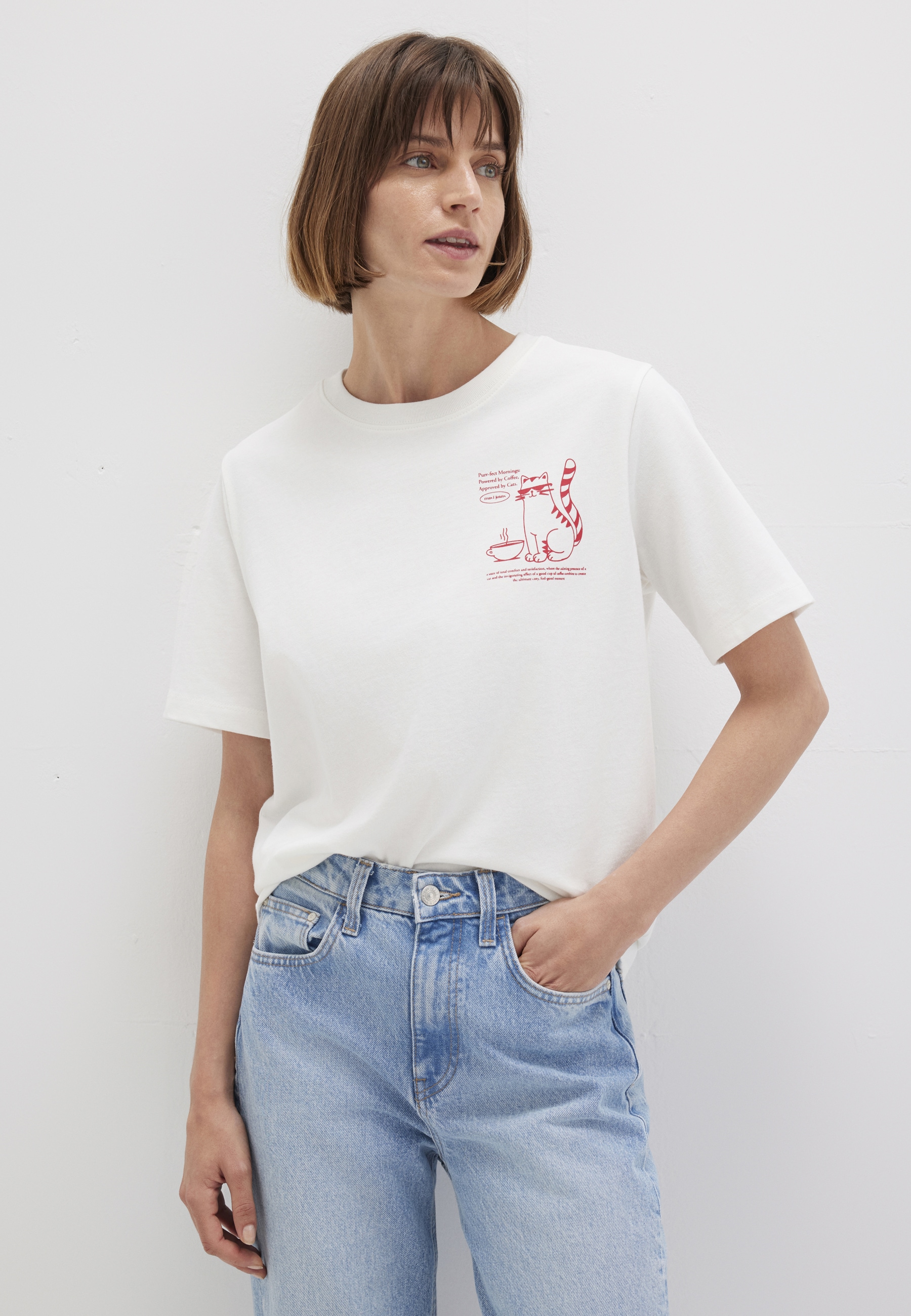 Mavi T-Shirt "CAT PRINTED T-SHIRT", Print T-Shirt günstig online kaufen