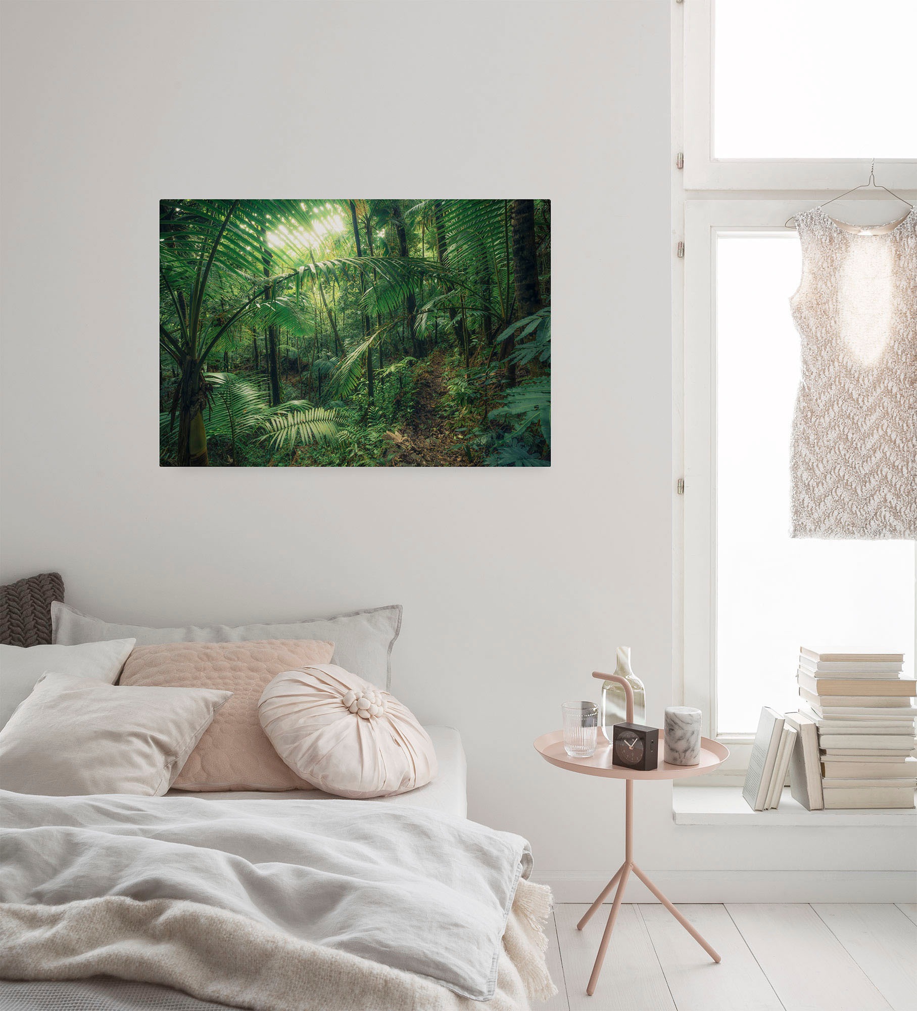 Komar Leinwandbild "Jungleflair - Größe 90 x 60 cm", Baum-Blätter-Natur-Ber günstig online kaufen