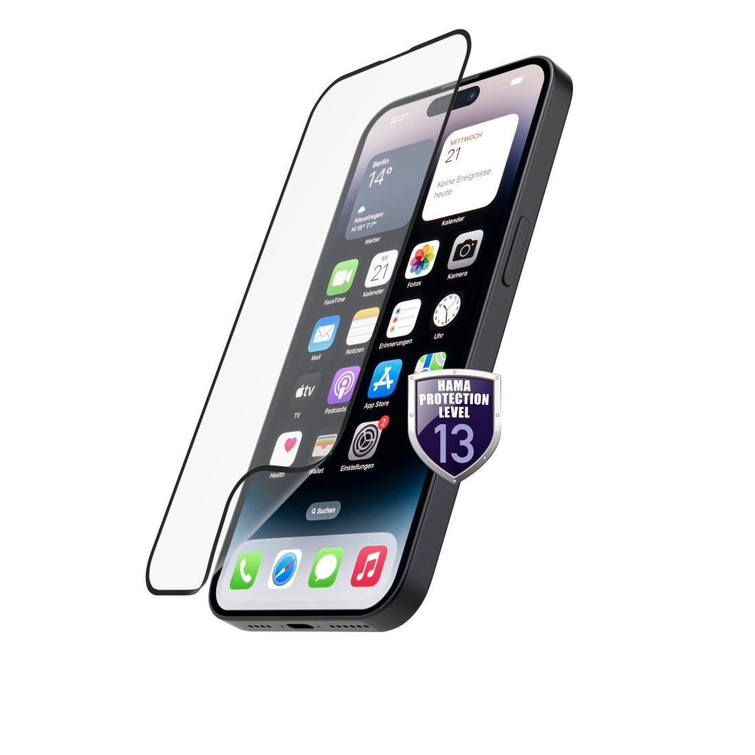 Hama Displayschutzglas »Panzerglas Hiflex Eco für Apple iPhone 14 Pro Max, Full-Cover flexibel«, für Apple iPhone 14 Pro Max