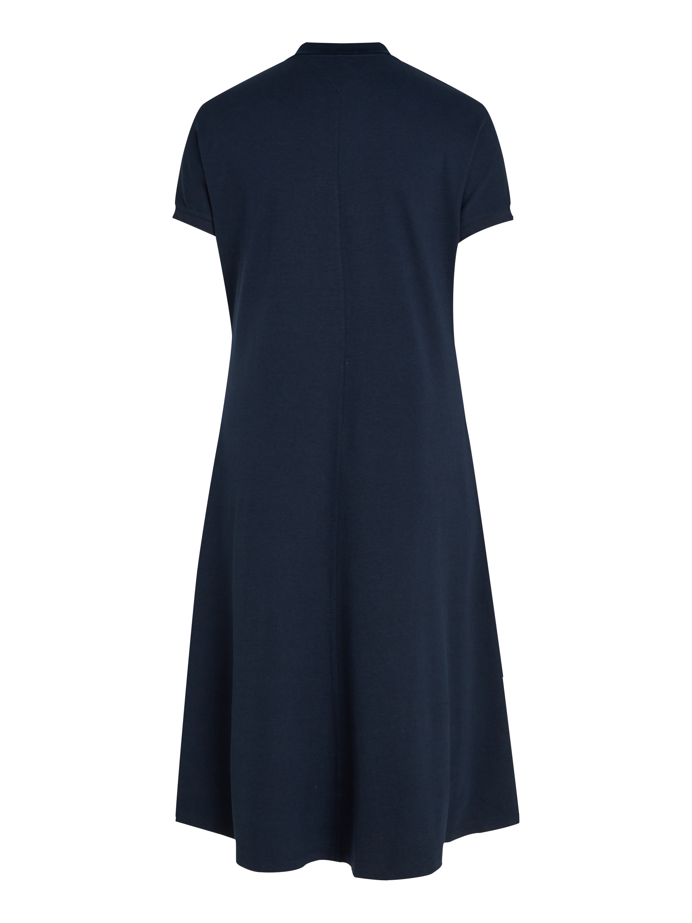 Tommy Hilfiger Curve Midikleid »CRV LYOCELL OPEN-NK MIDI DRESS«, in Großen Größen, Logostickerei, V-Ausschnitt