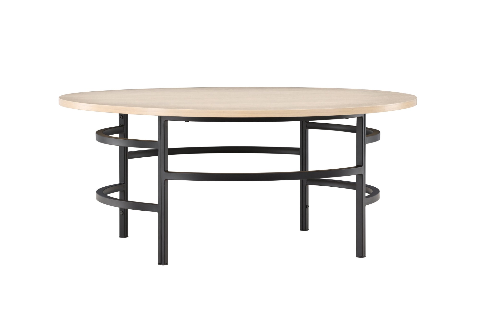 Venture Home Couchtisch »Copenhagen, runder Couchtisch Ø 100 cm in skandinavischer Eleganz« Sofatisch, MDF, Metallbeine, rund, abgerundet, modern