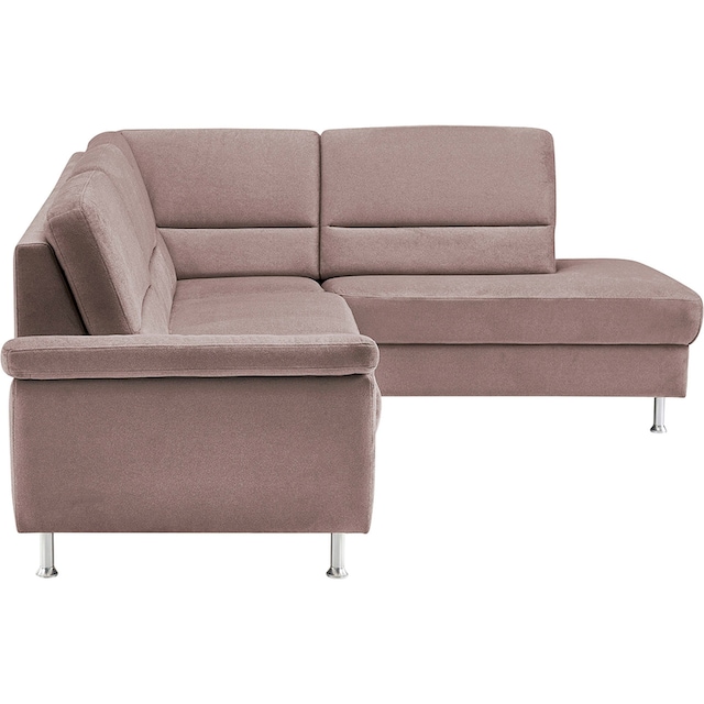 CALIZZA INTERIORS Ecksofa »Onyx«, Ottomane links oder rechts, wahlweise mit  Bettfunktion, Breite 257 cm bestellen | BAUR